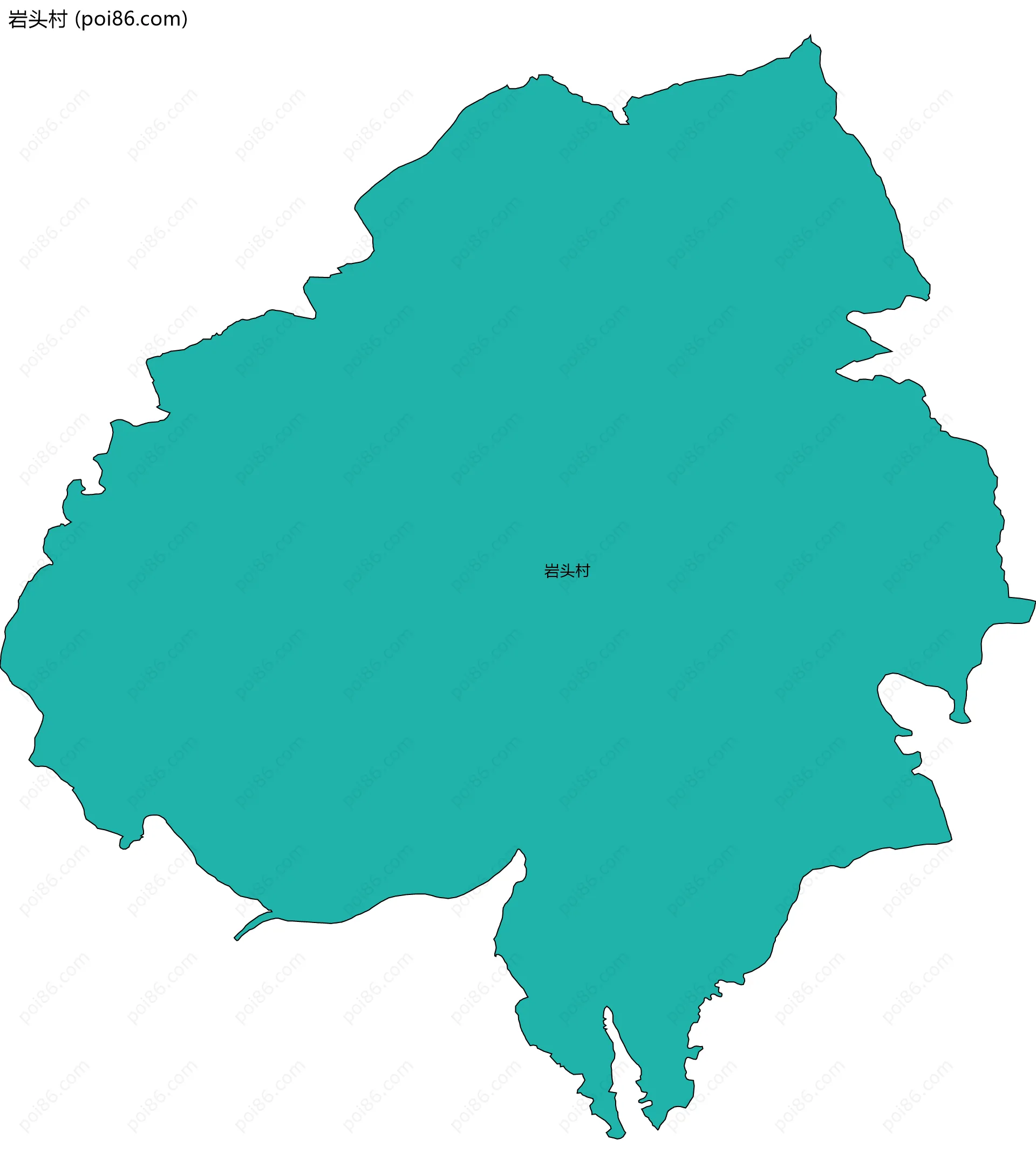 岩头村边界地图