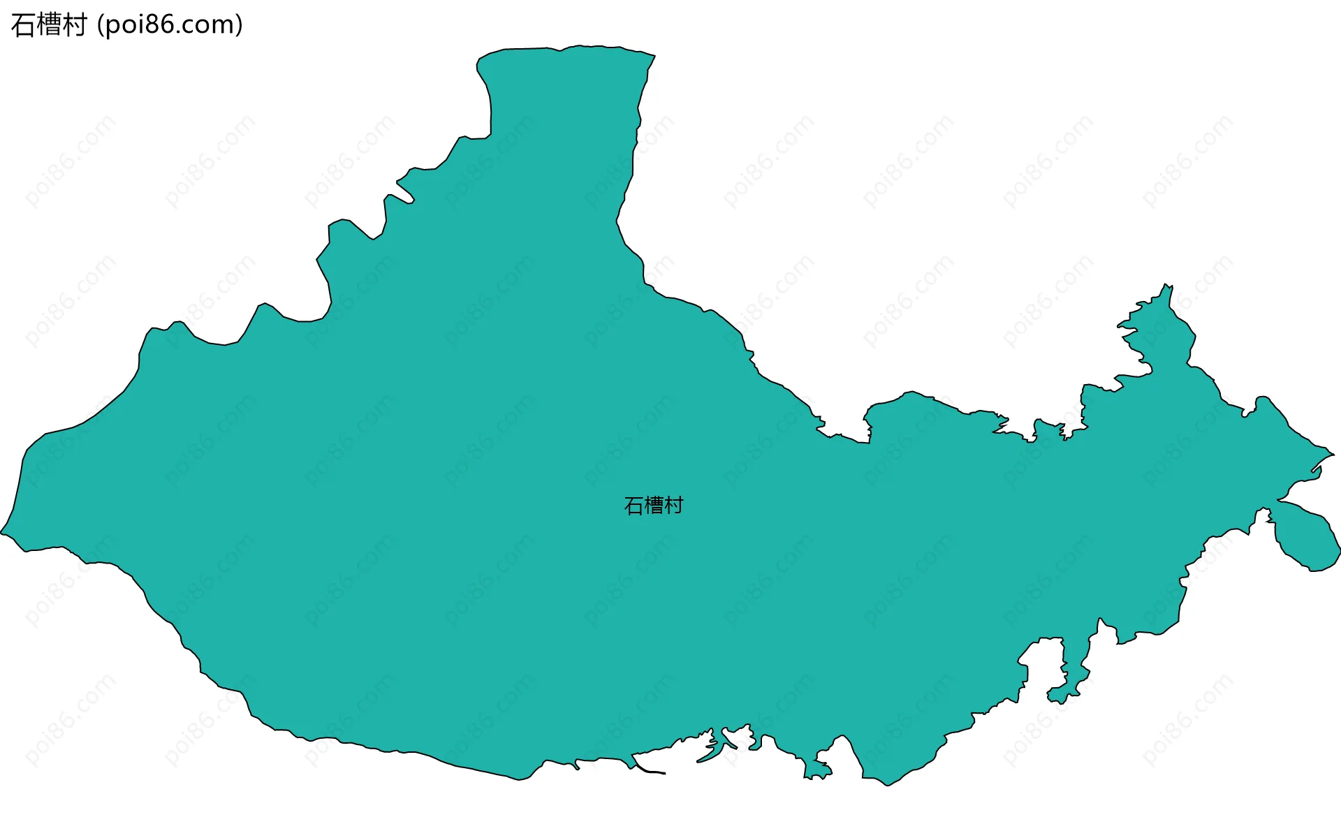 石槽村边界地图