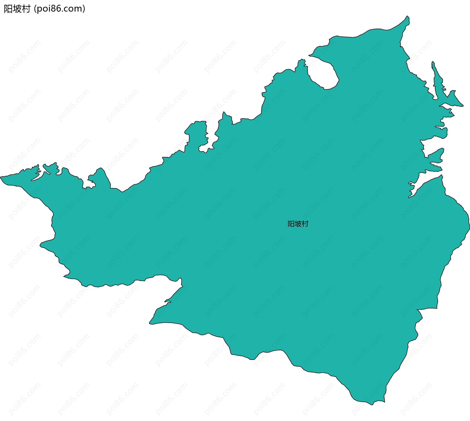 阳坡村边界地图
