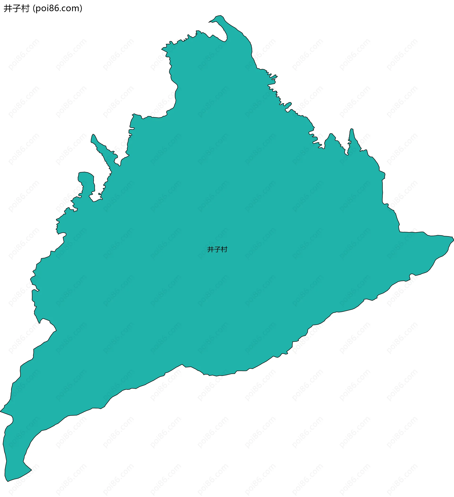 井子村边界地图