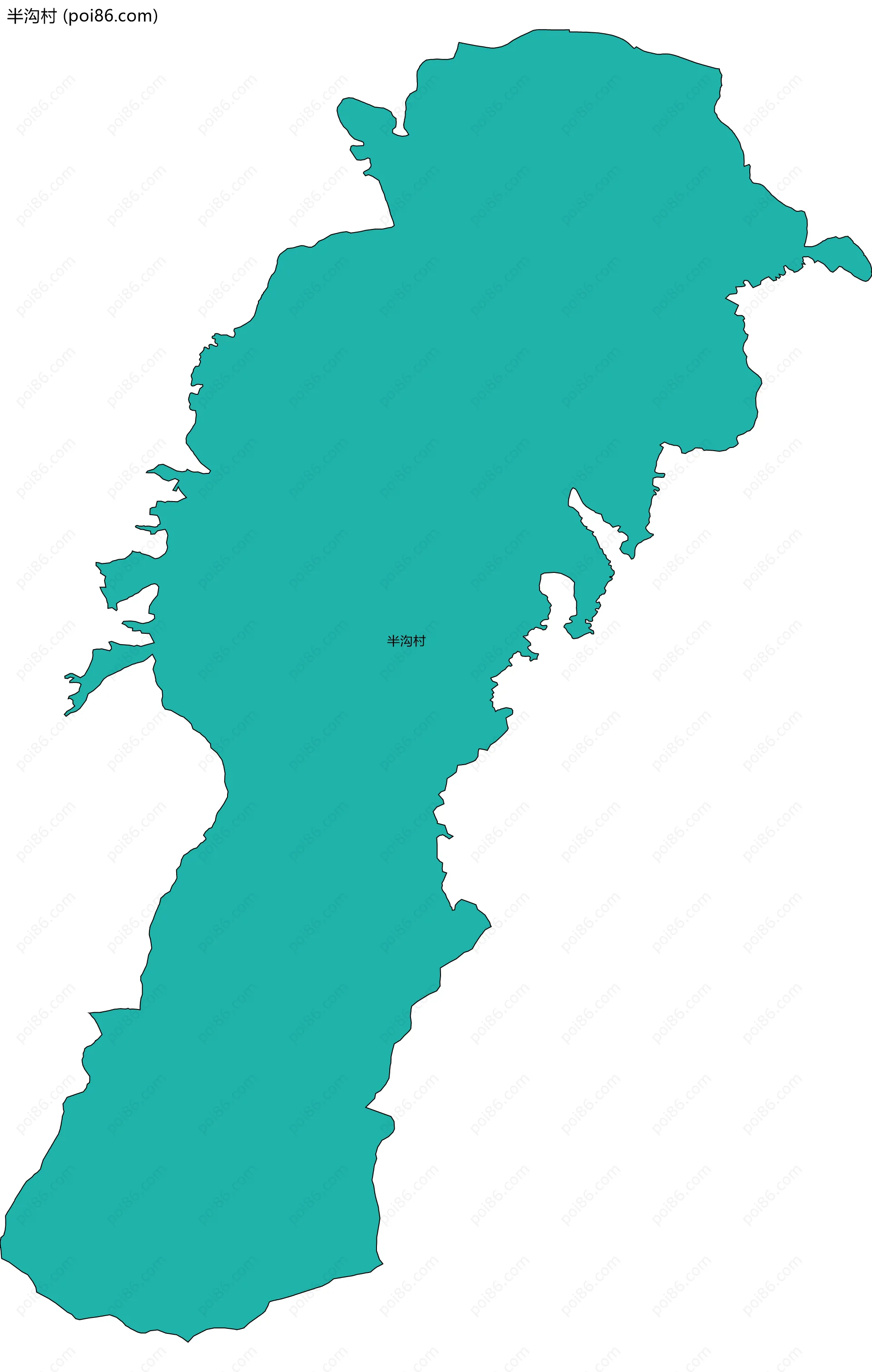 半沟村边界地图