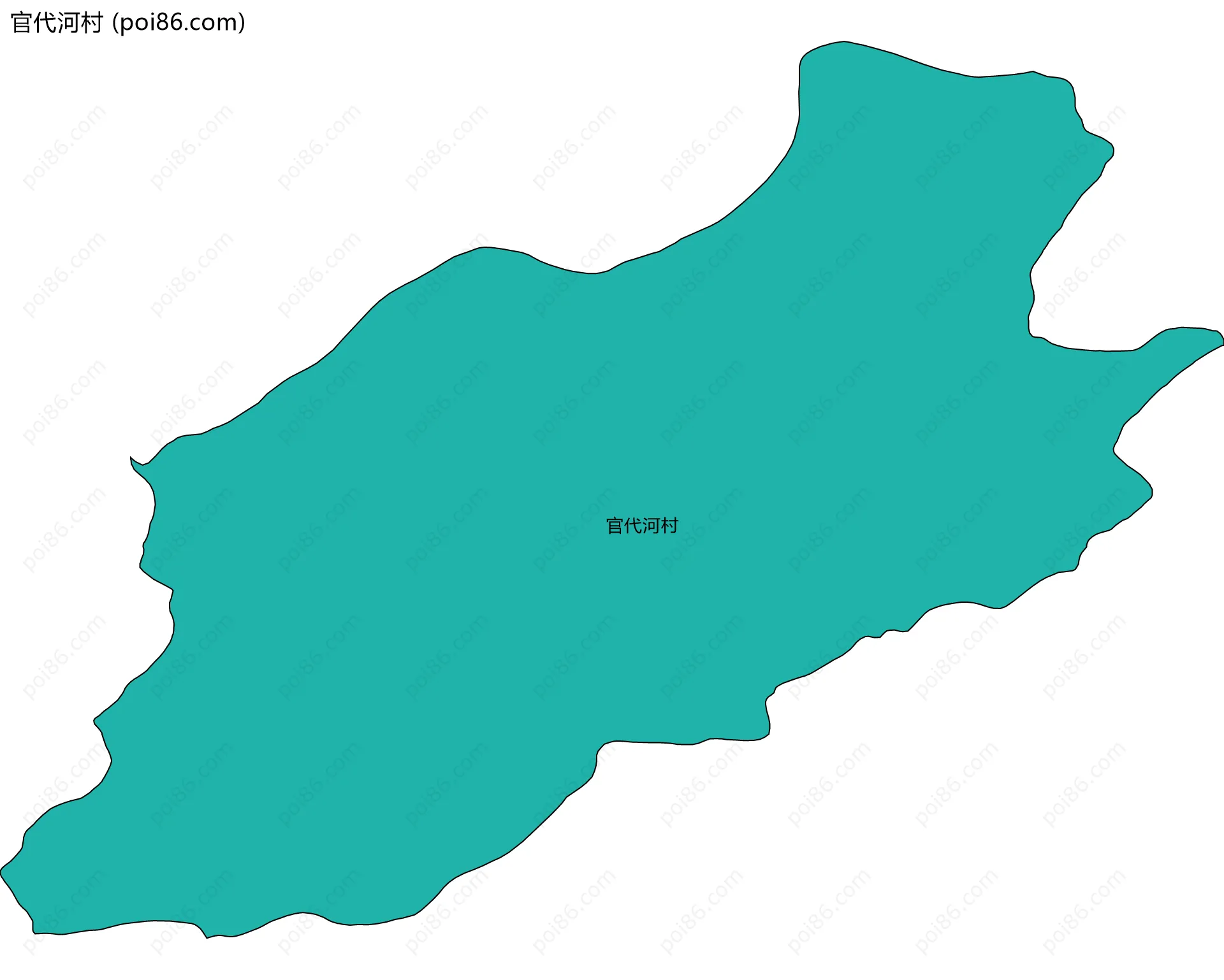官代河村边界地图
