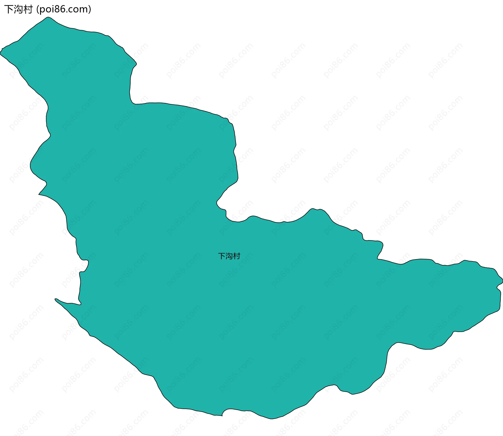 下沟村边界地图