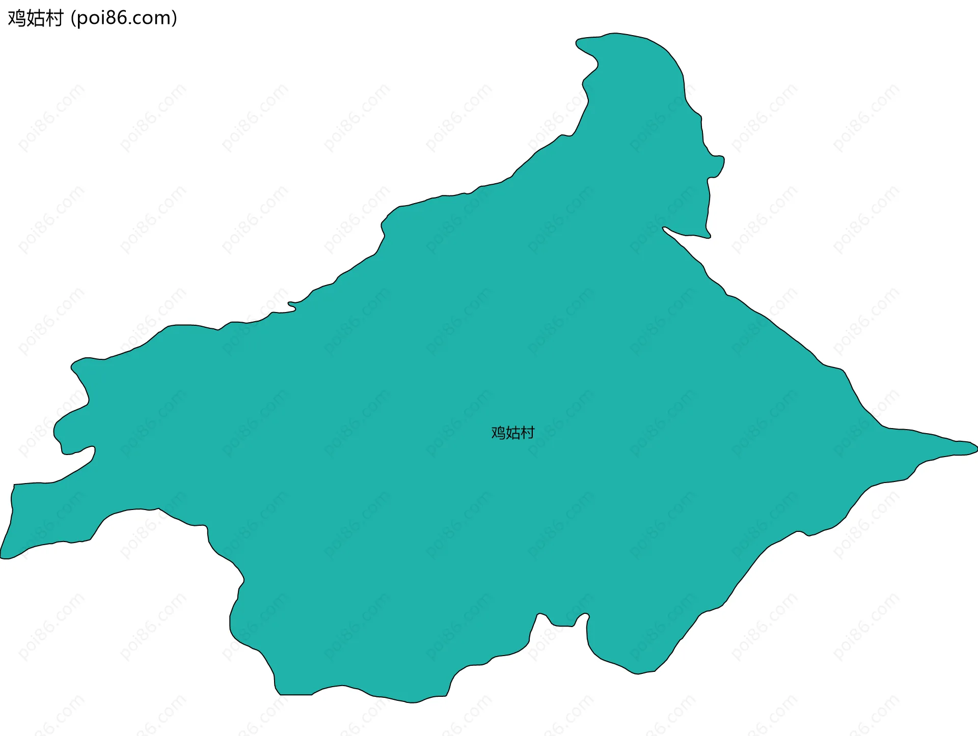 鸡姑村边界地图