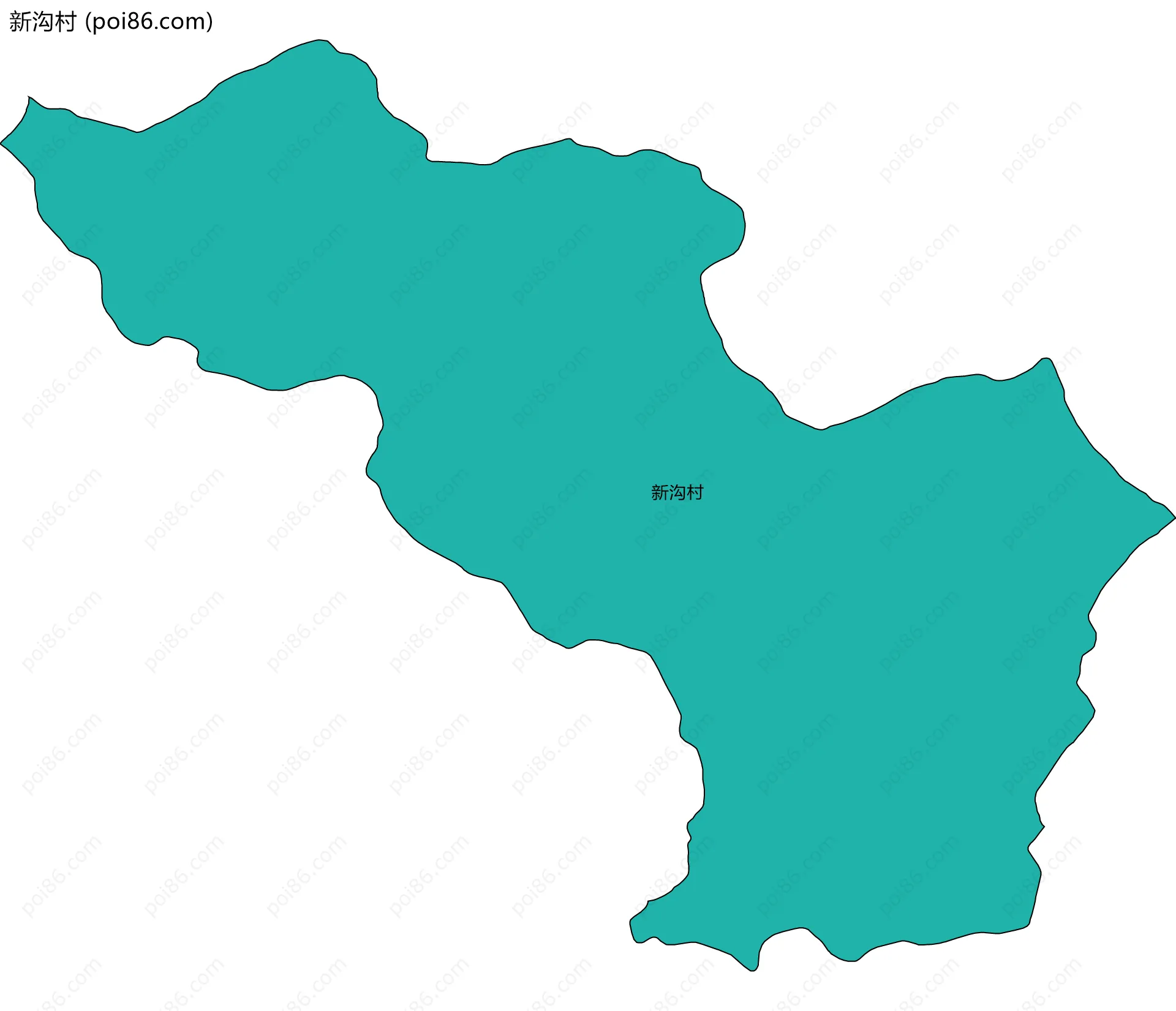 新沟村边界地图