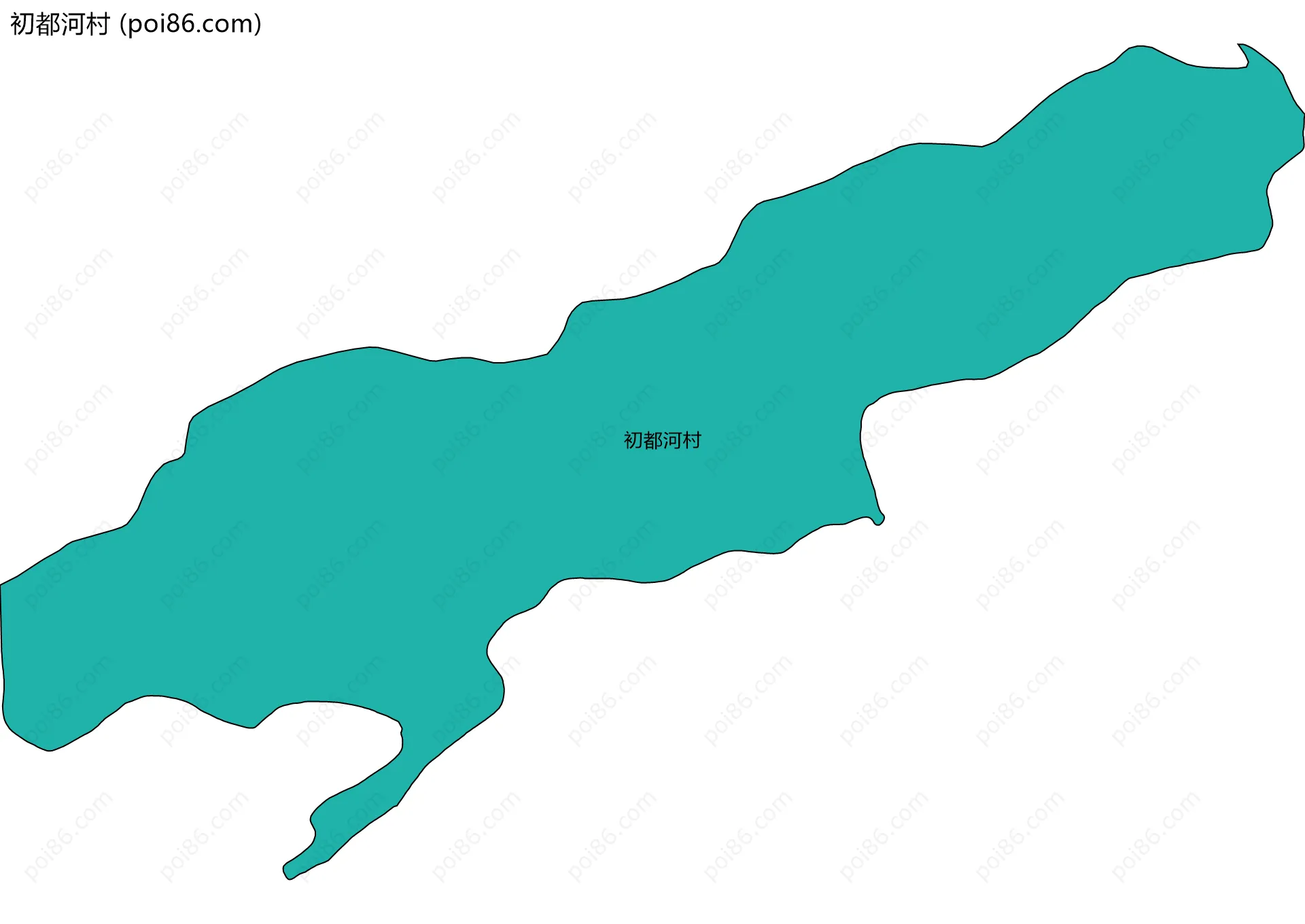 初都河村边界地图