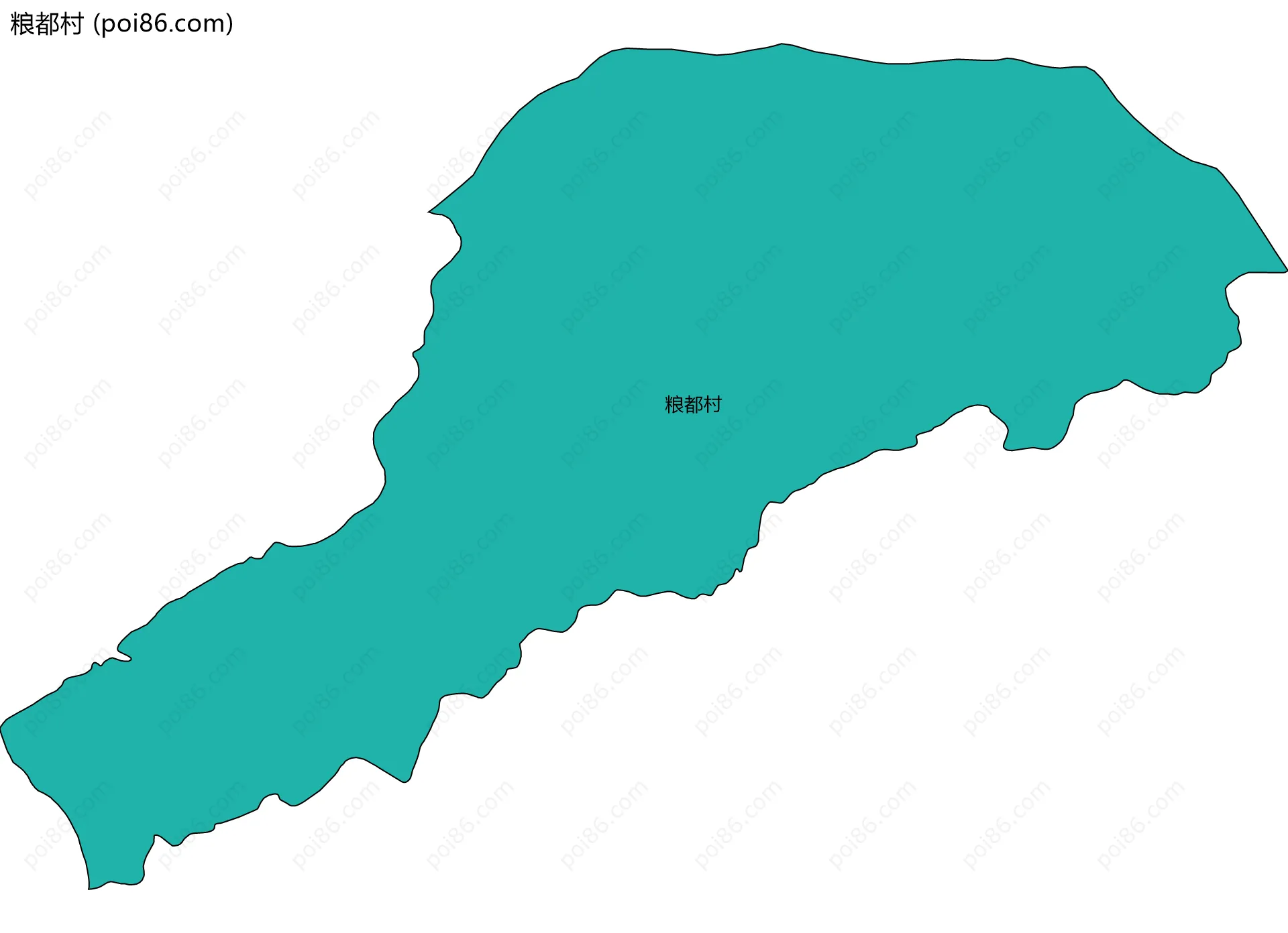 粮都村边界地图