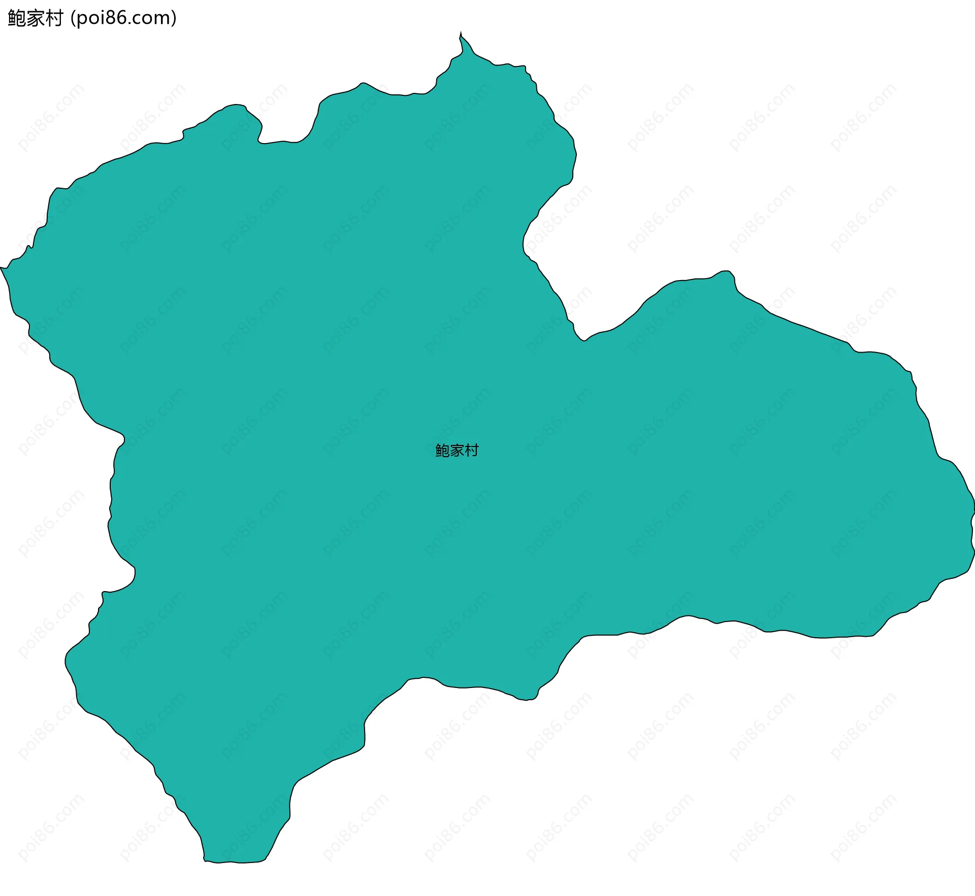 鲍家村边界地图