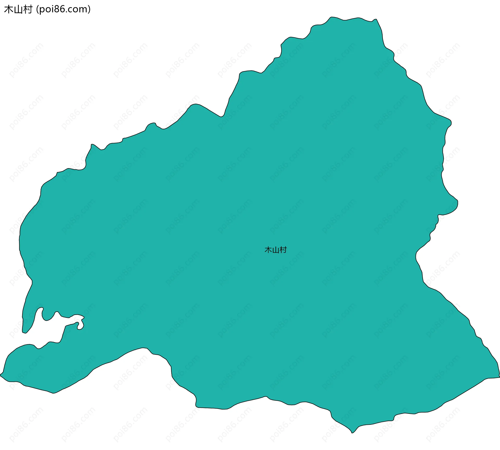 木山村边界地图