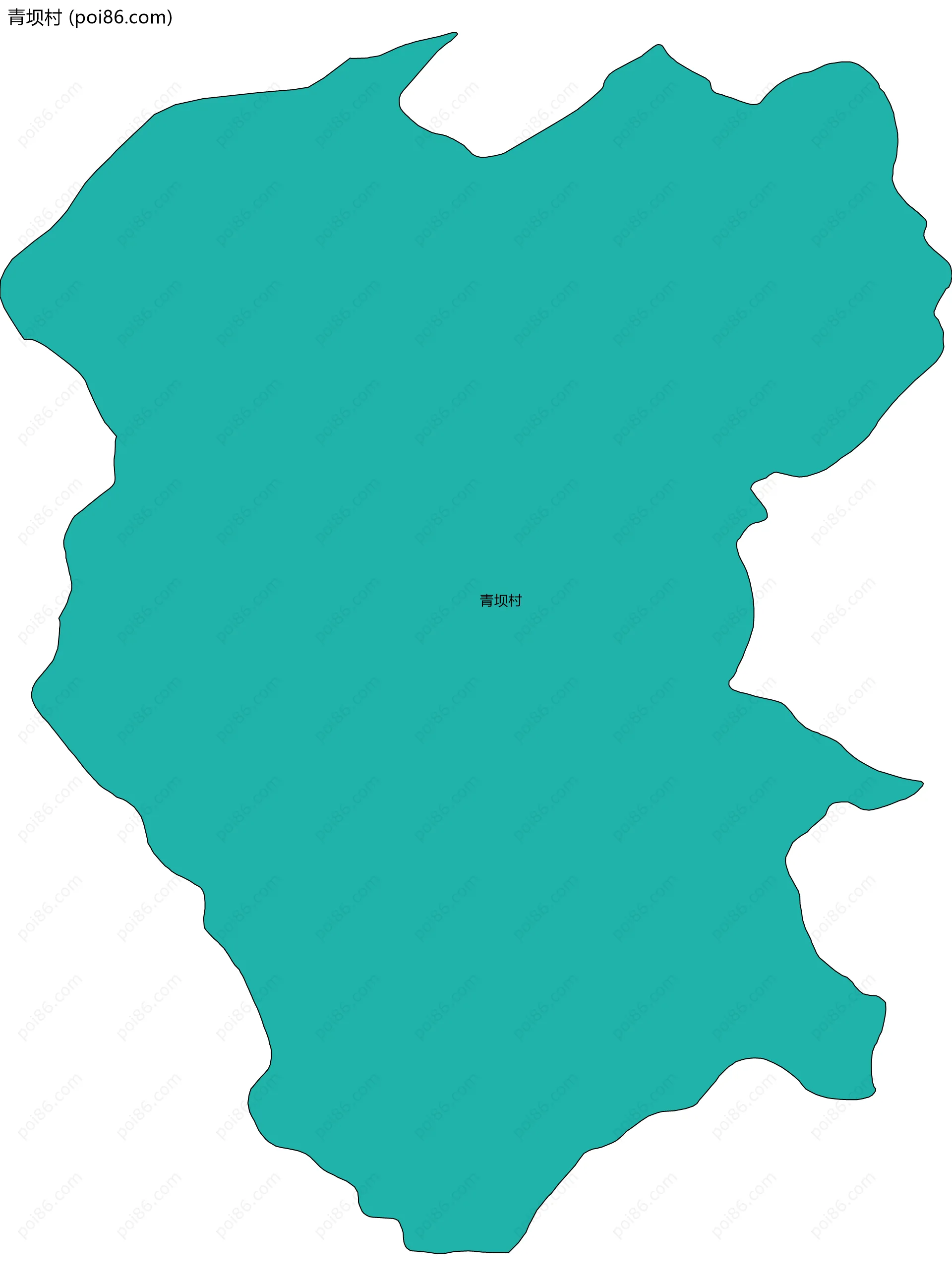 青坝村边界地图