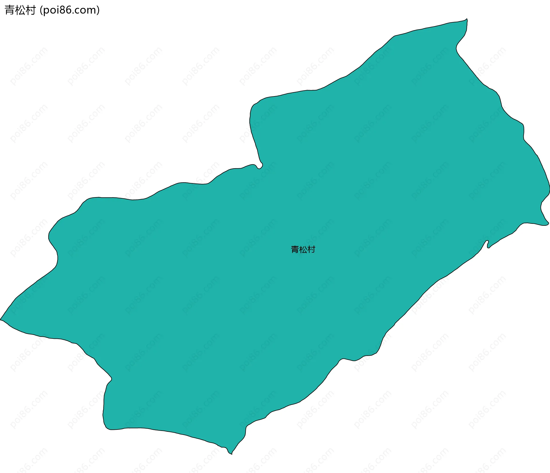 青松村边界地图