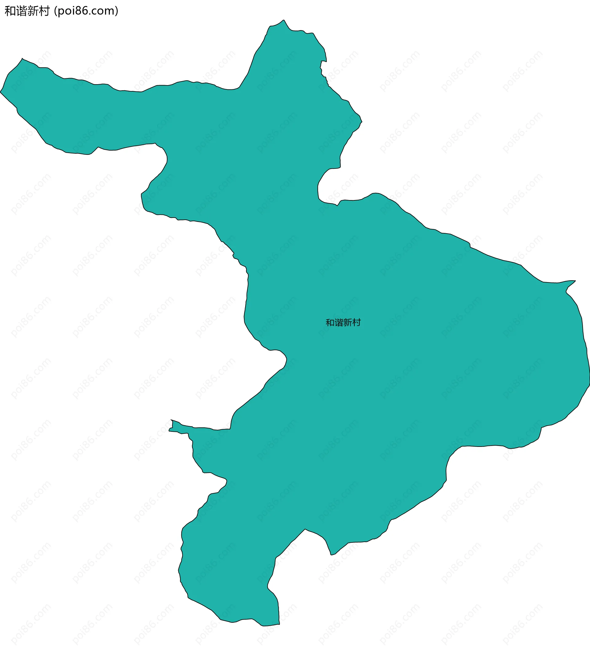 和谐新村边界地图