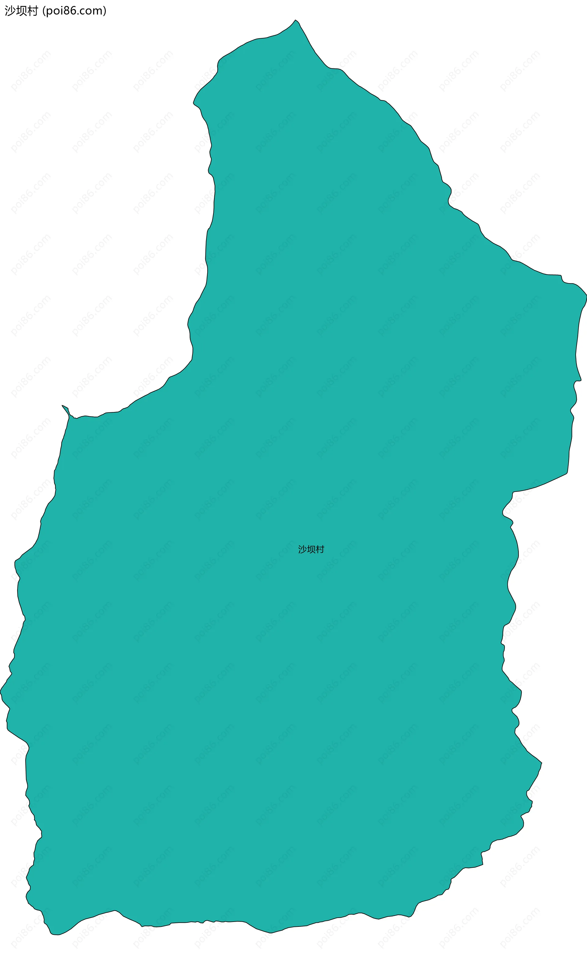 沙坝村边界地图