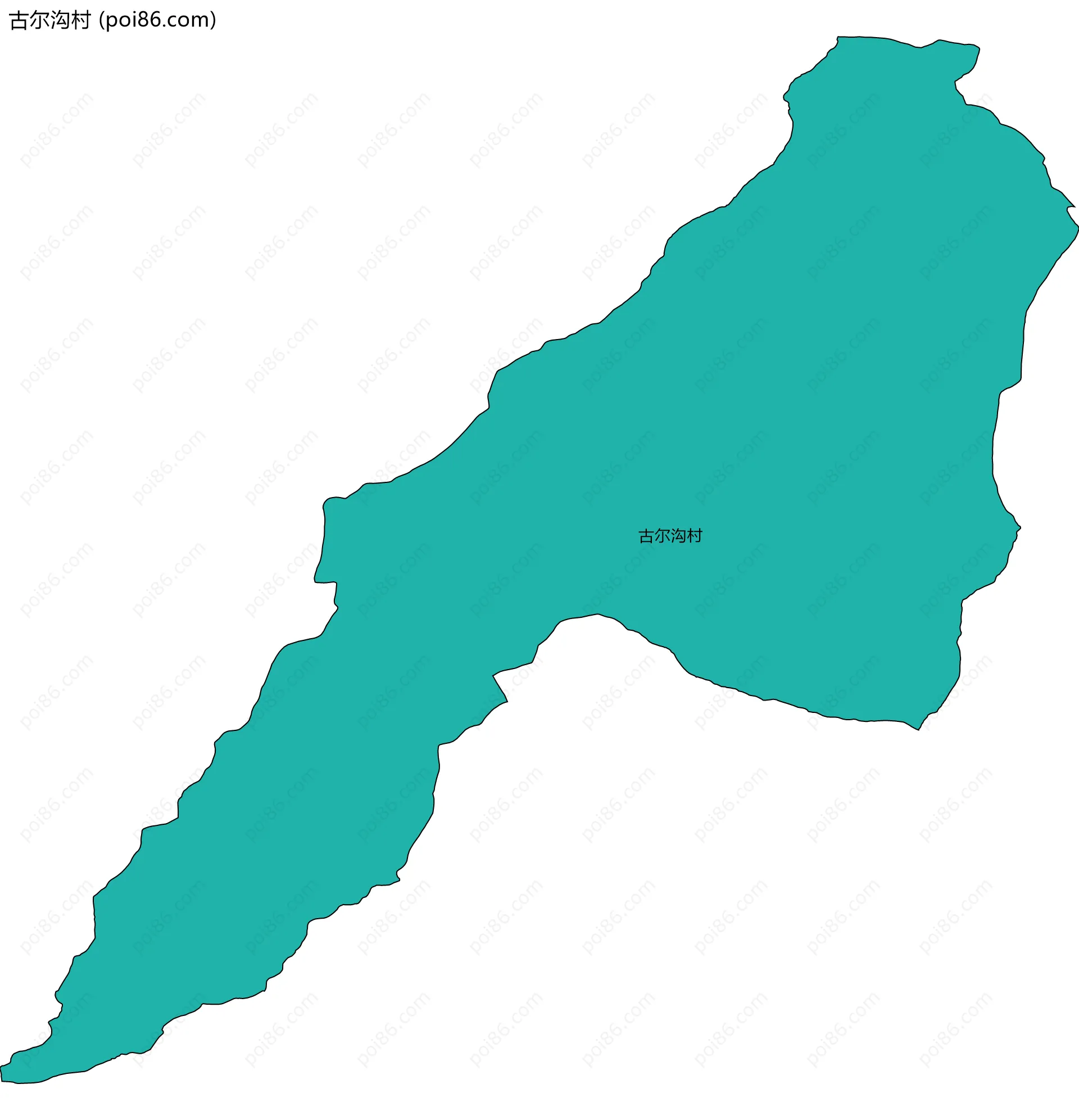 古尔沟村边界地图