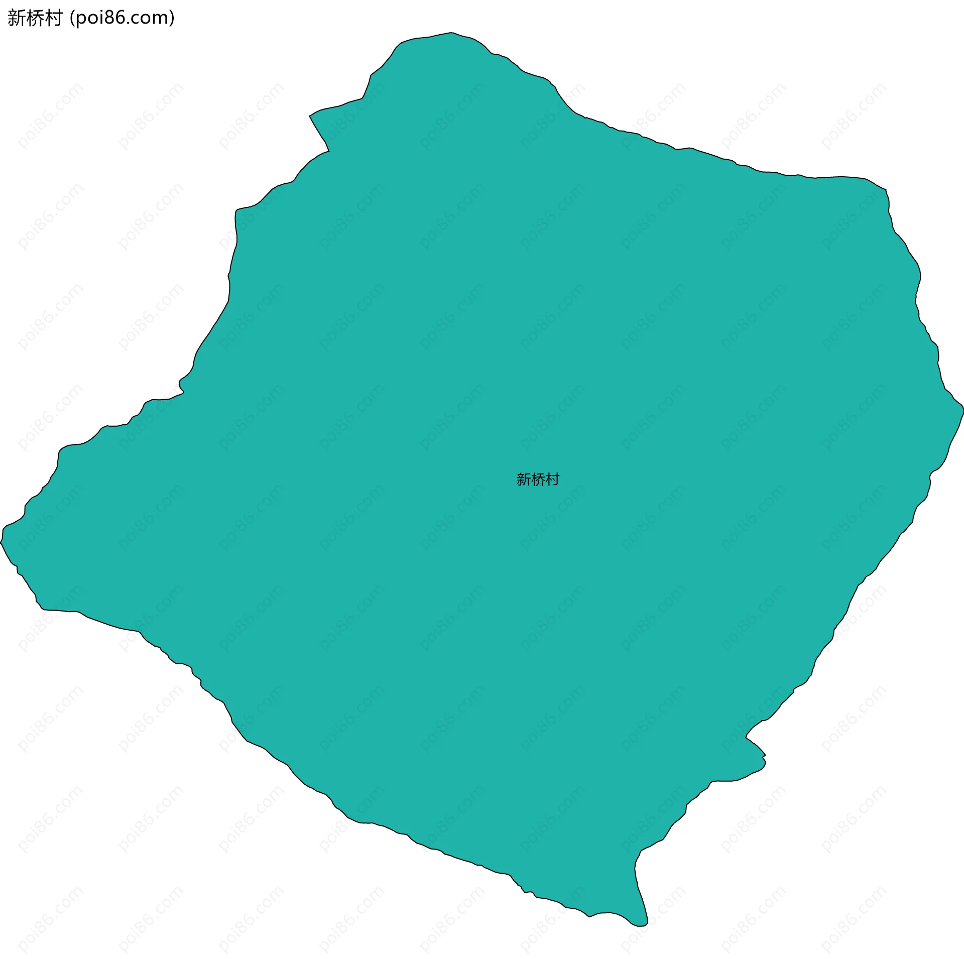 新桥村边界地图