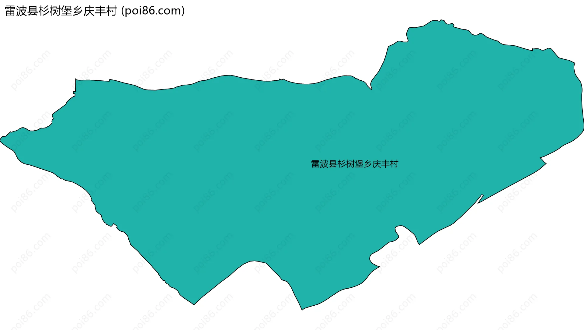 雷波县杉树堡乡庆丰村边界地图