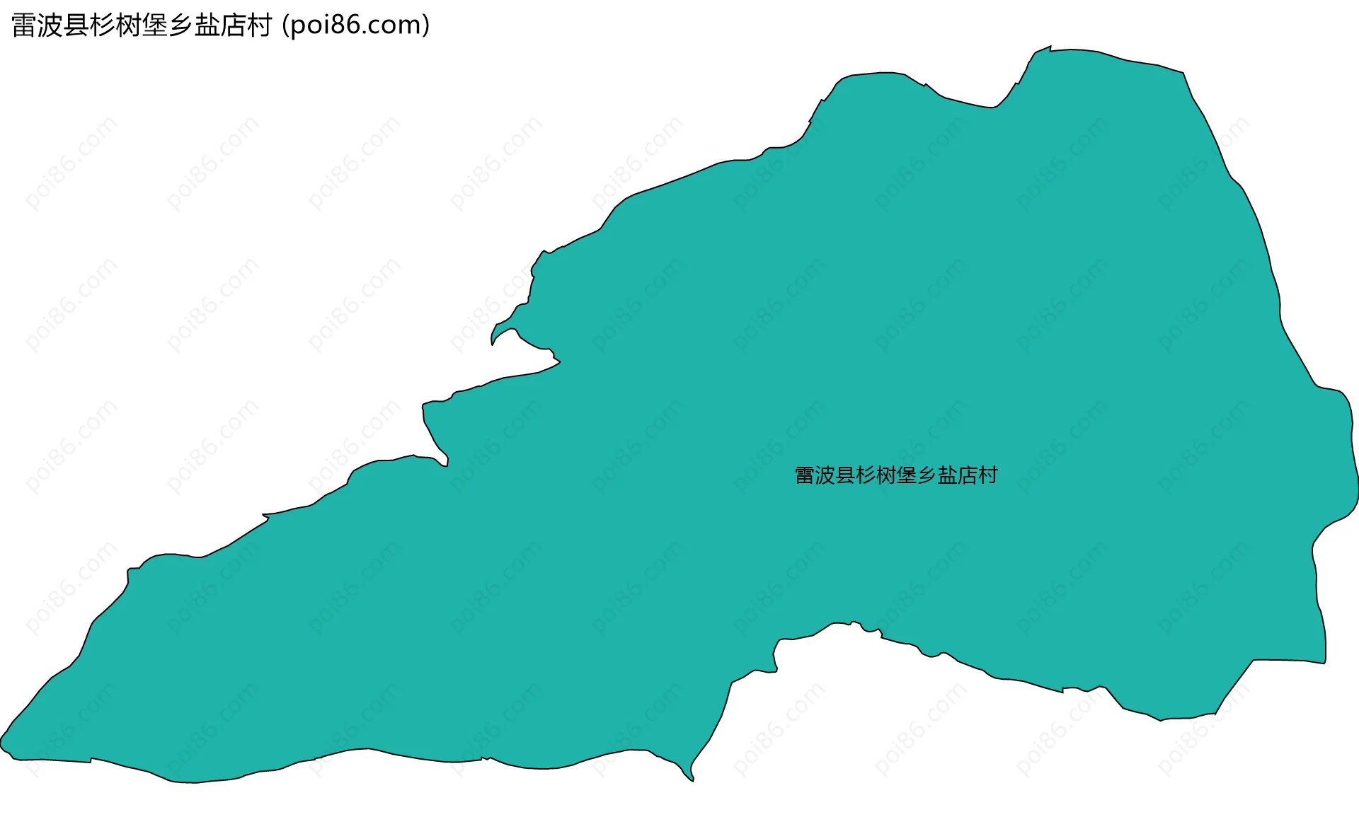 雷波县杉树堡乡盐店村边界地图