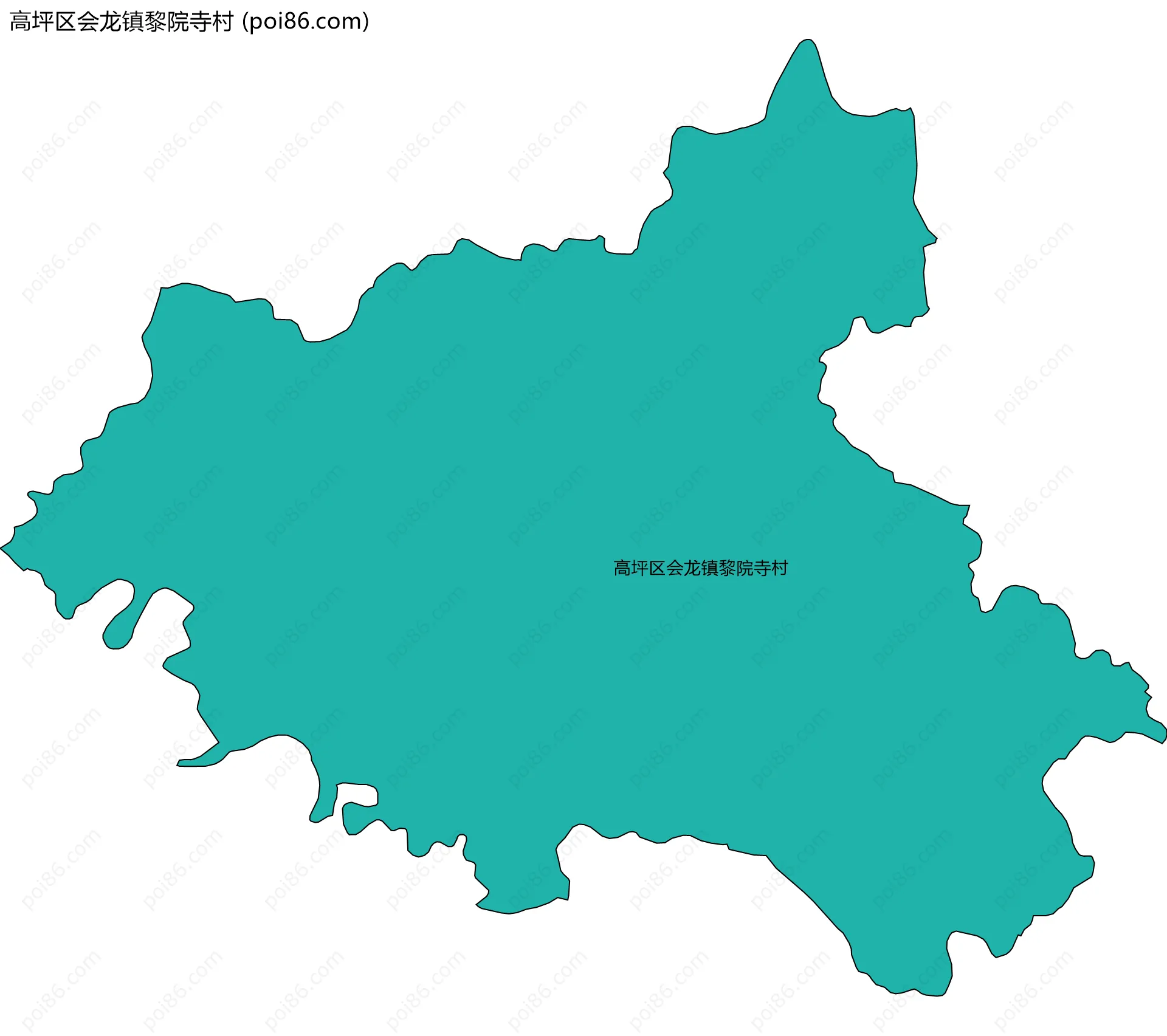 高坪区会龙镇黎院寺村边界地图