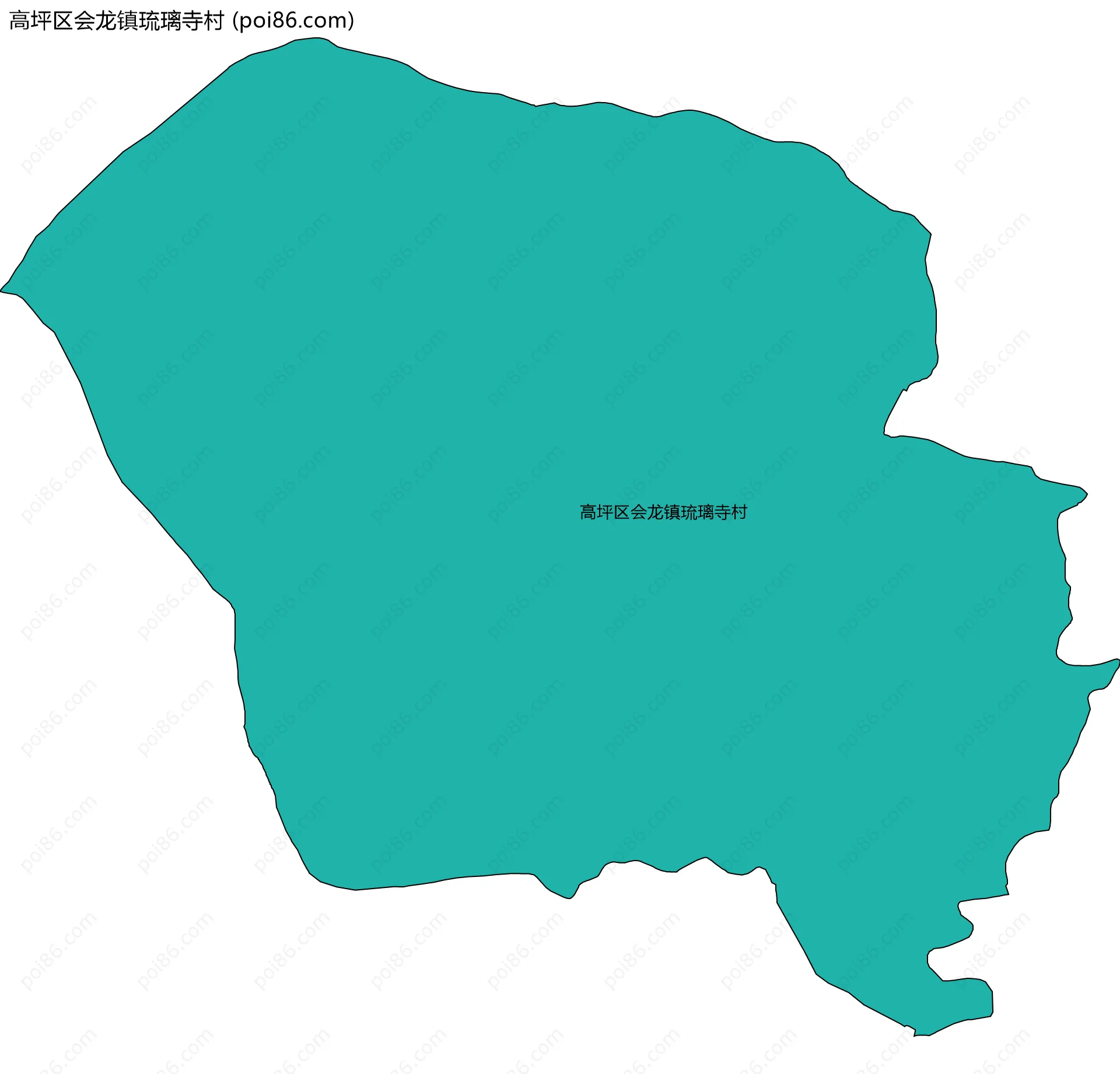 高坪区会龙镇琉璃寺村边界地图