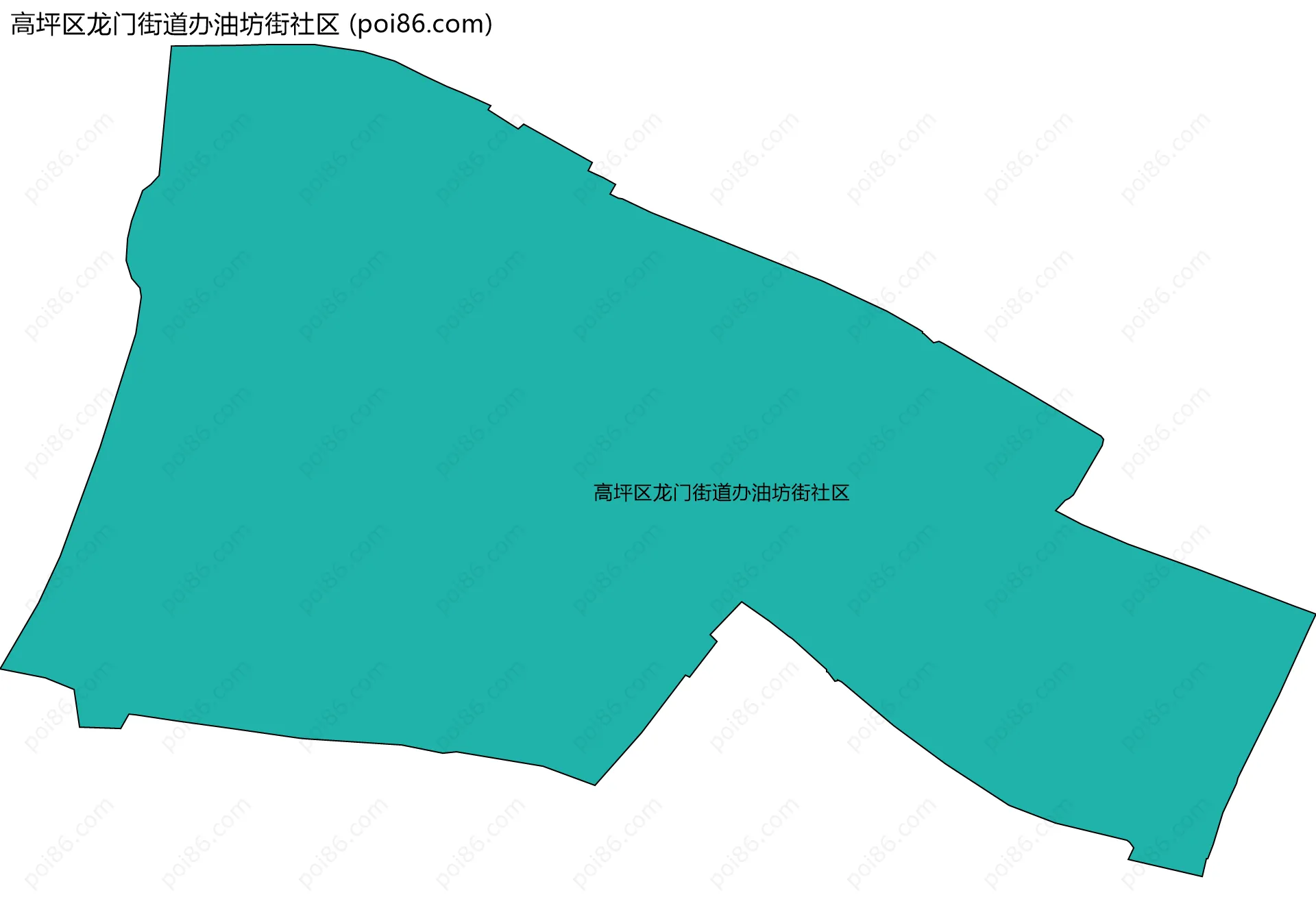 高坪区龙门街道办油坊街社区边界地图