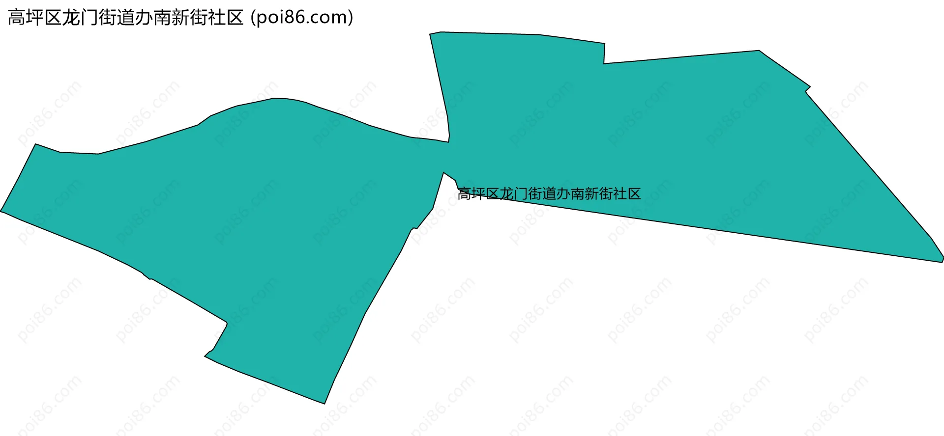高坪区龙门街道办南新街社区边界地图