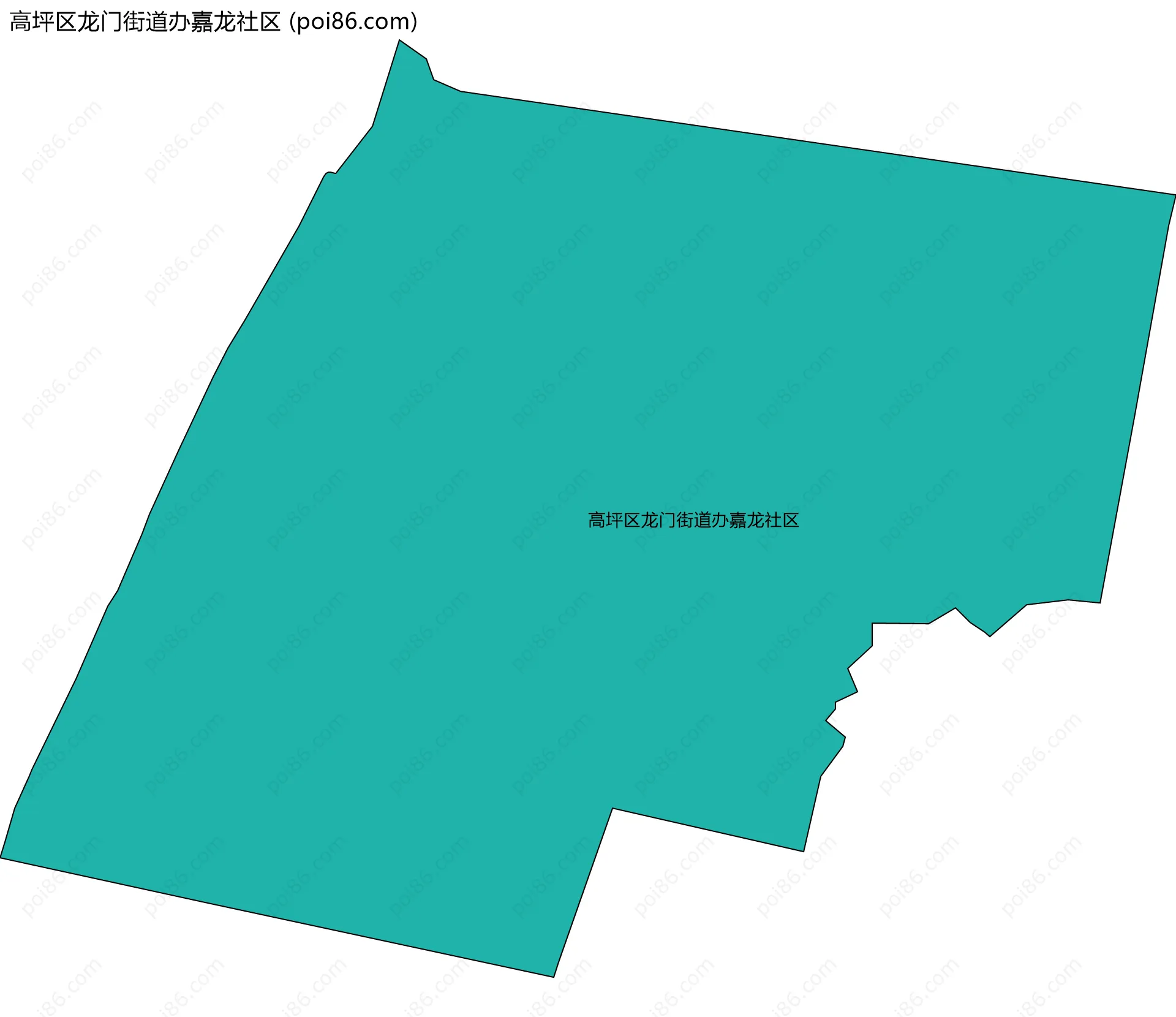 高坪区龙门街道办嘉龙社区边界地图