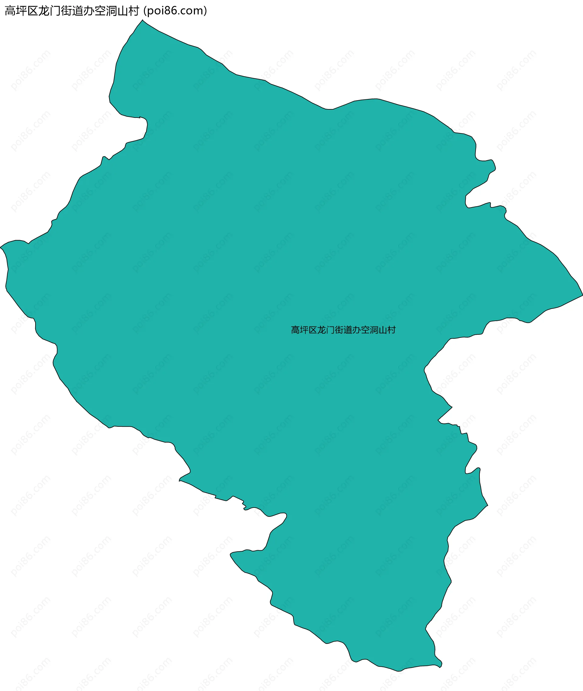 高坪区龙门街道办空洞山村边界地图