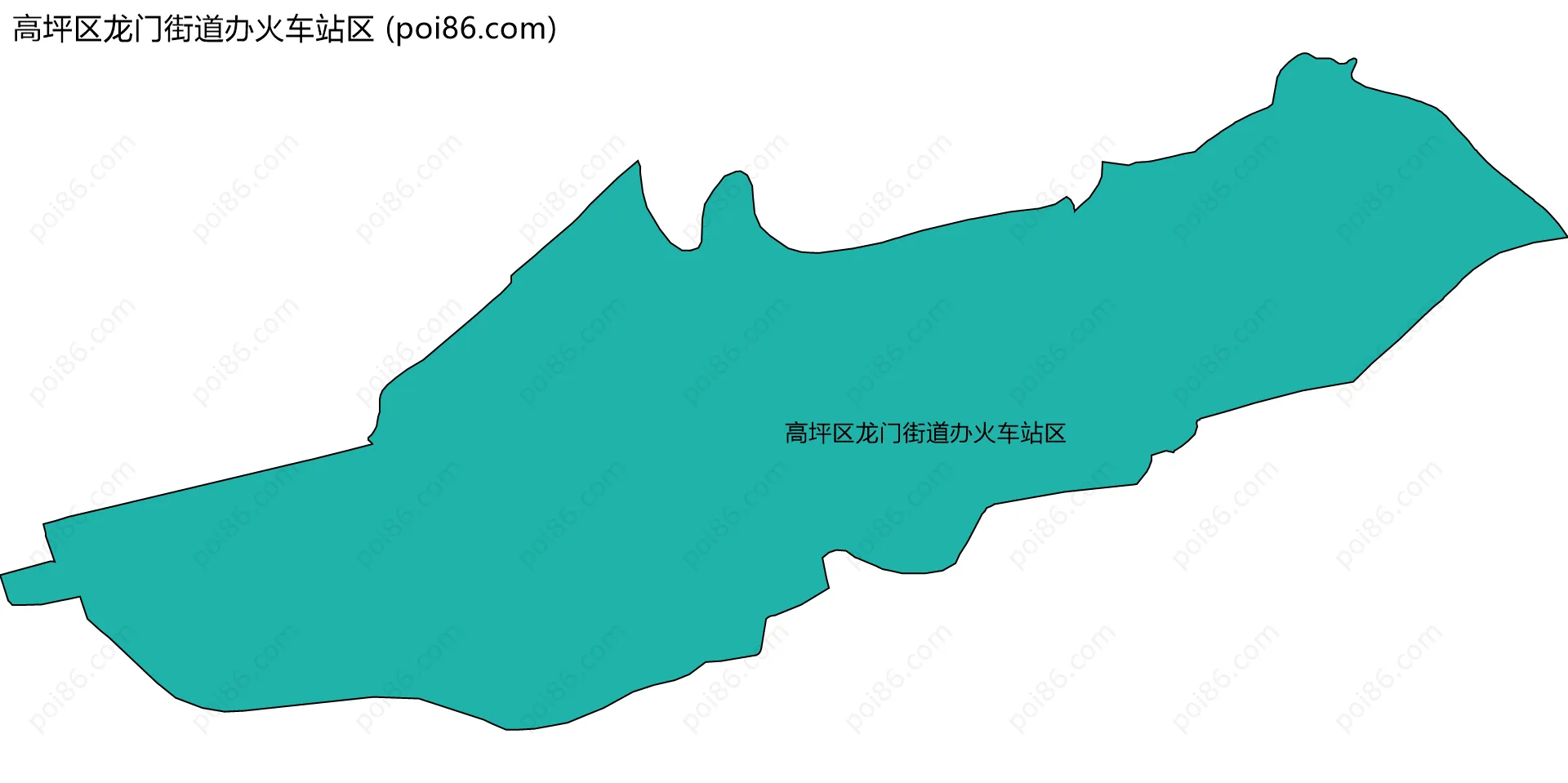 高坪区龙门街道办火车站区边界地图