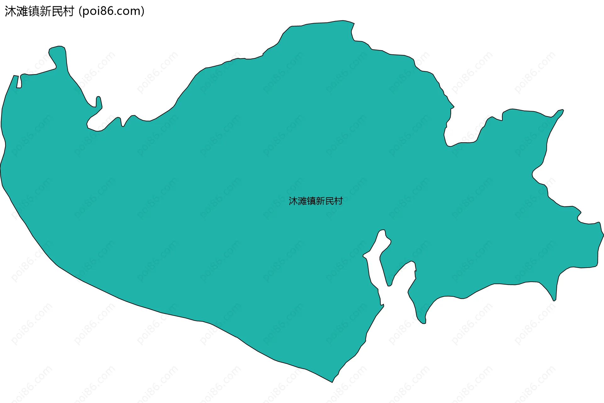 沐滩镇新民村边界地图