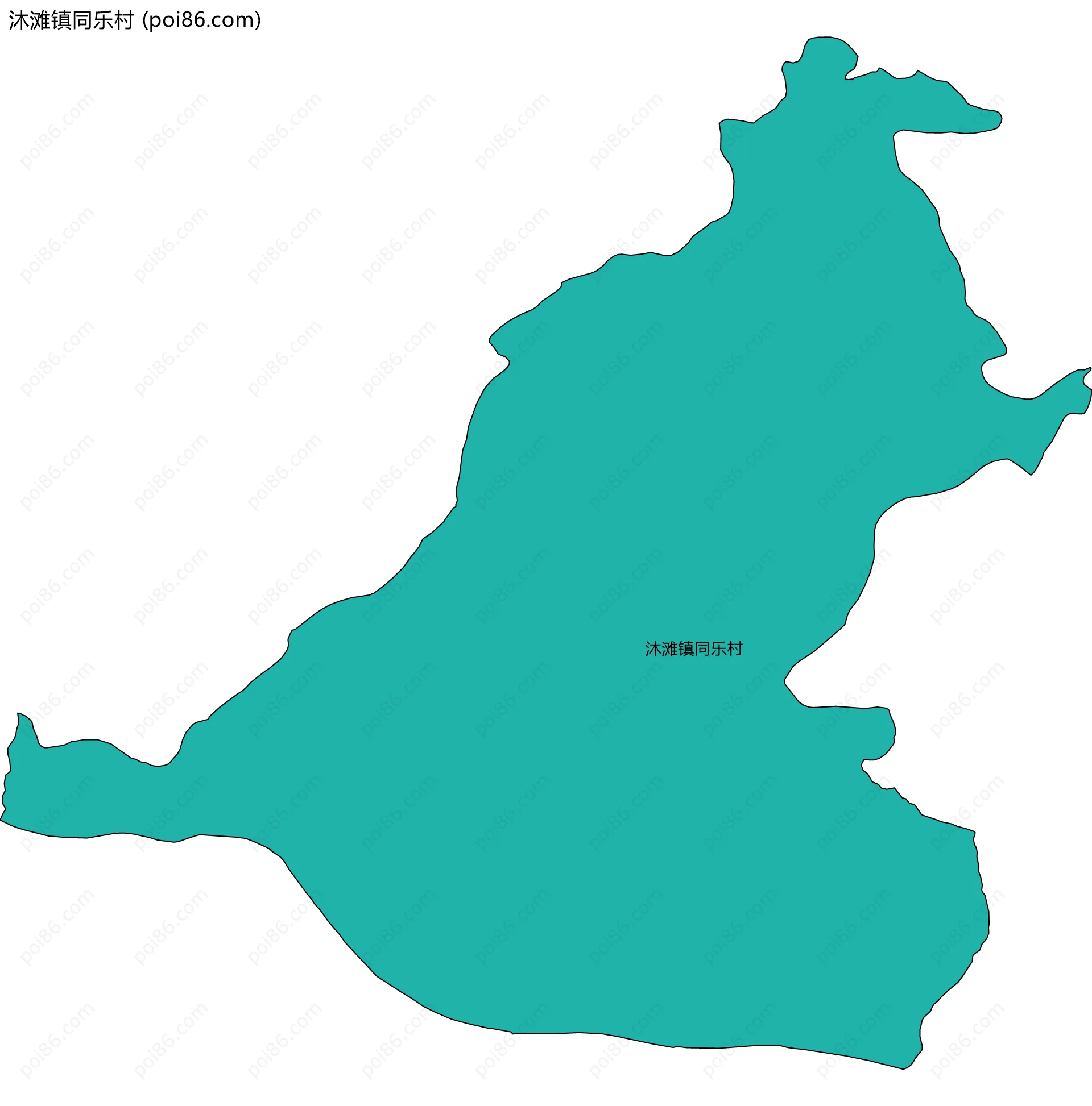 沐滩镇同乐村边界地图