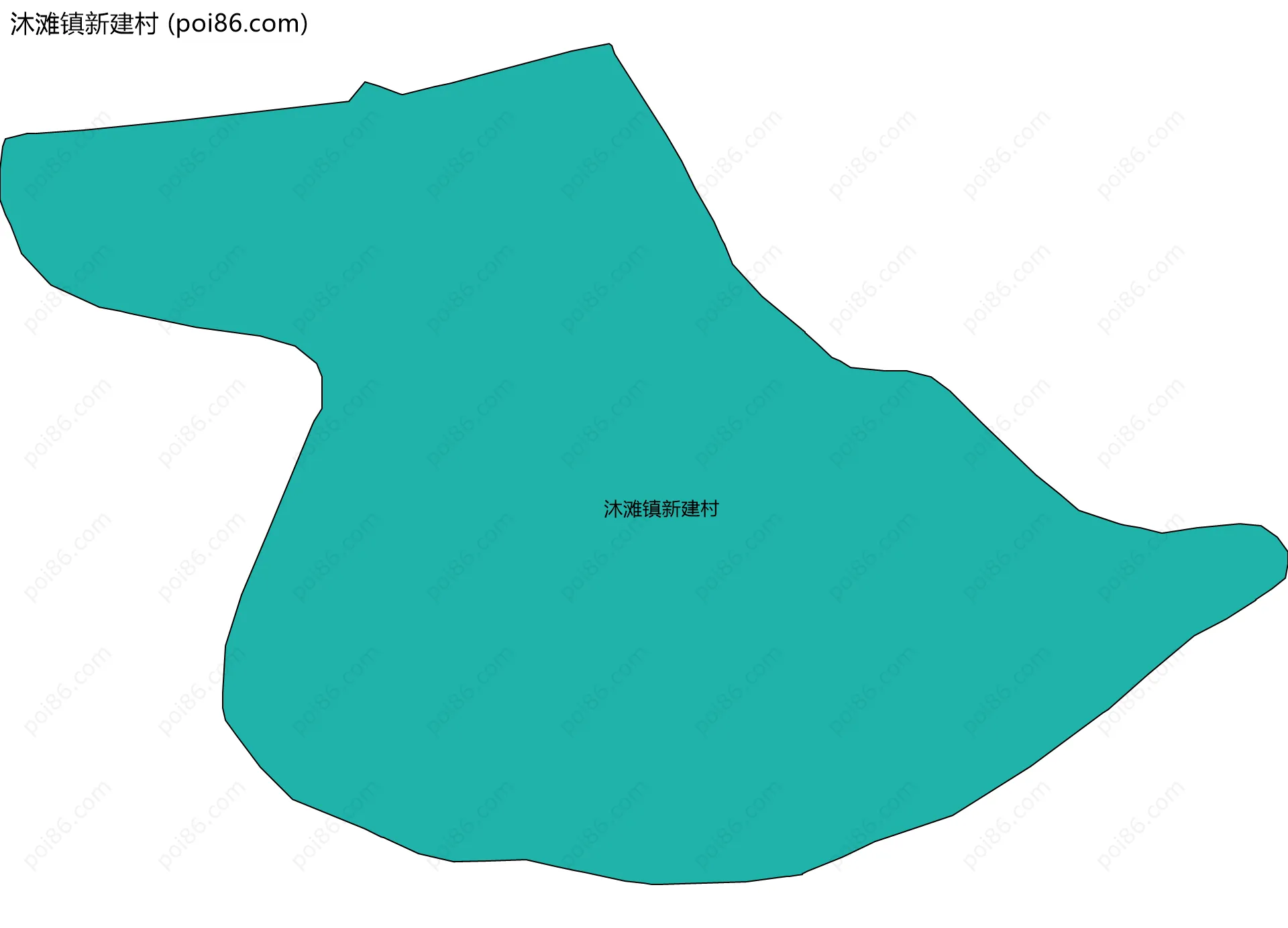 沐滩镇新建村边界地图