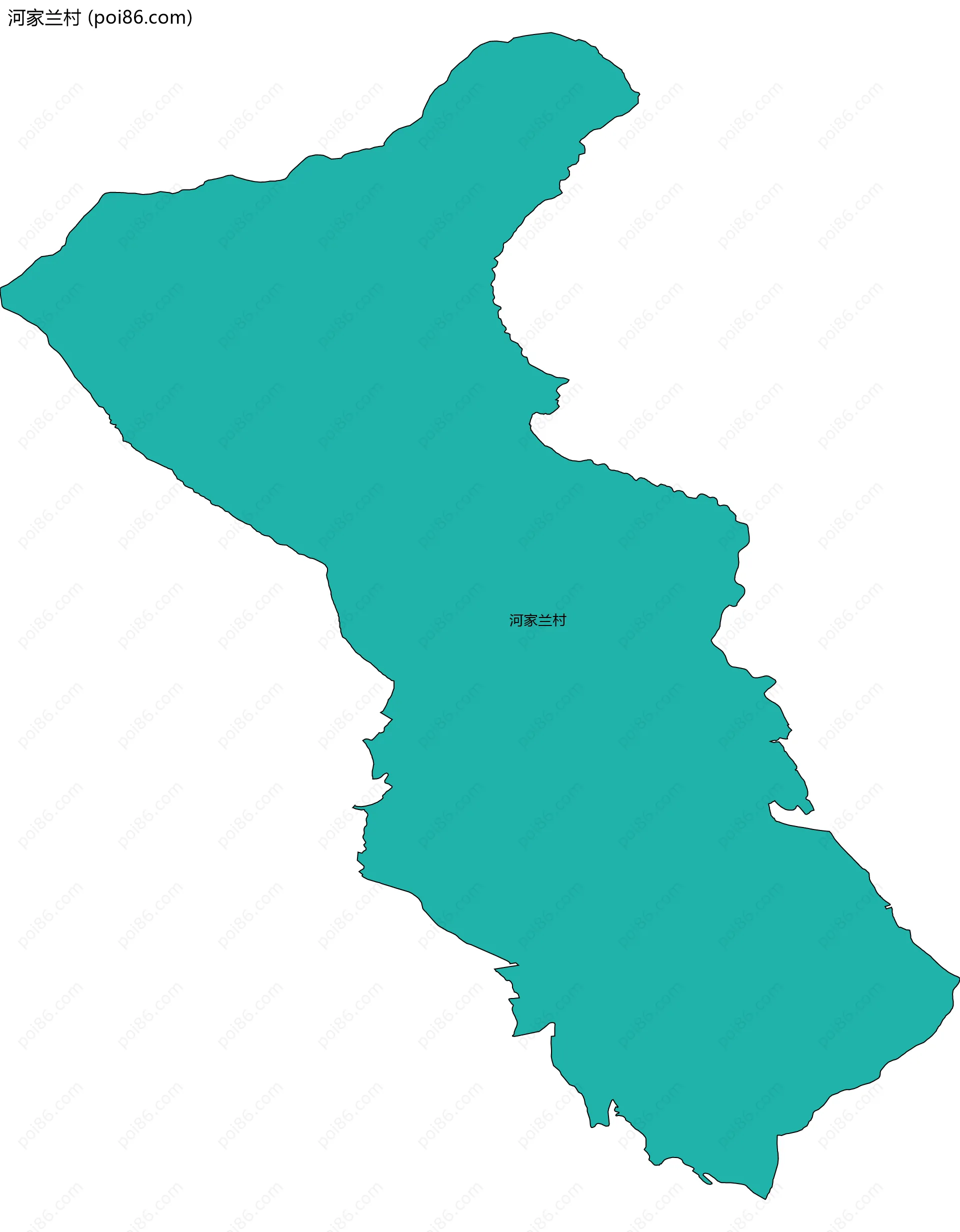 河家兰村边界地图