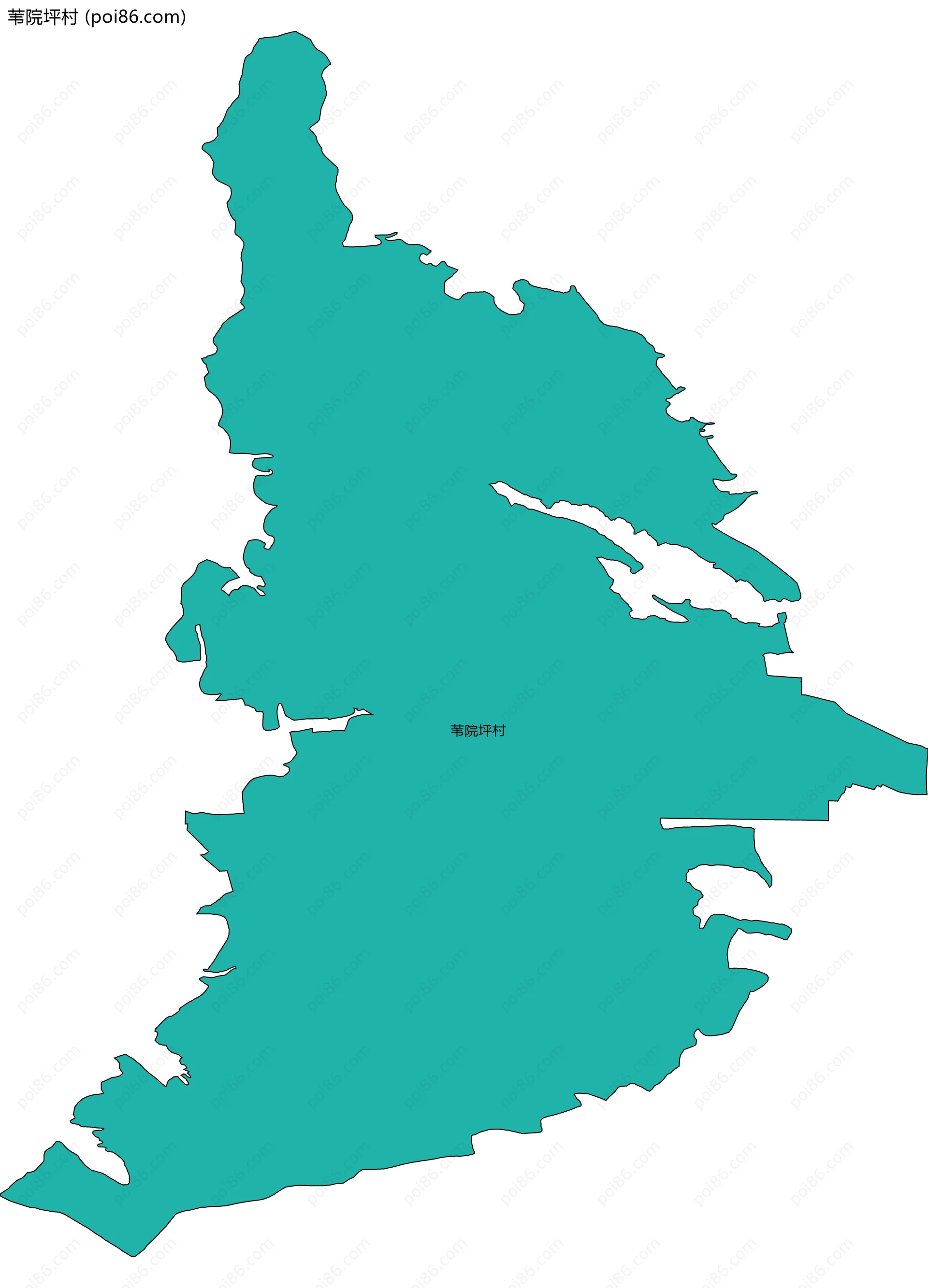 苇院坪村边界地图