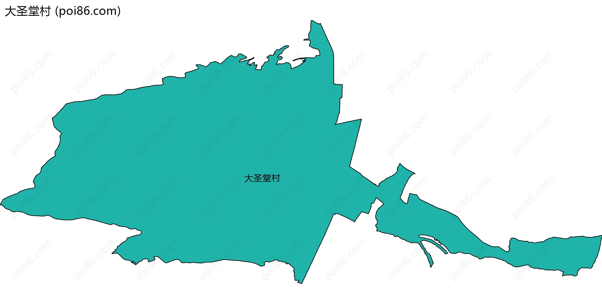 大圣堂村边界地图