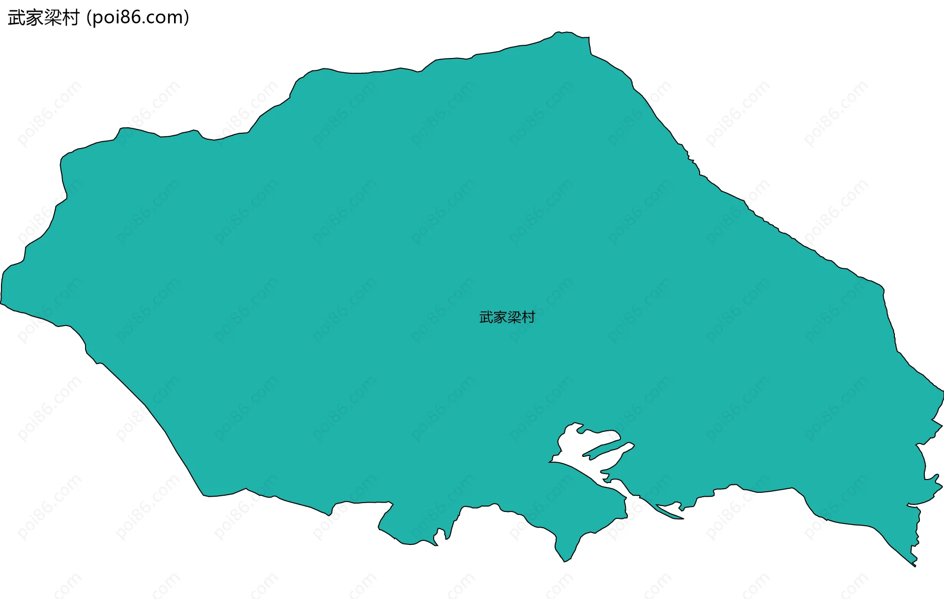 武家梁村边界地图