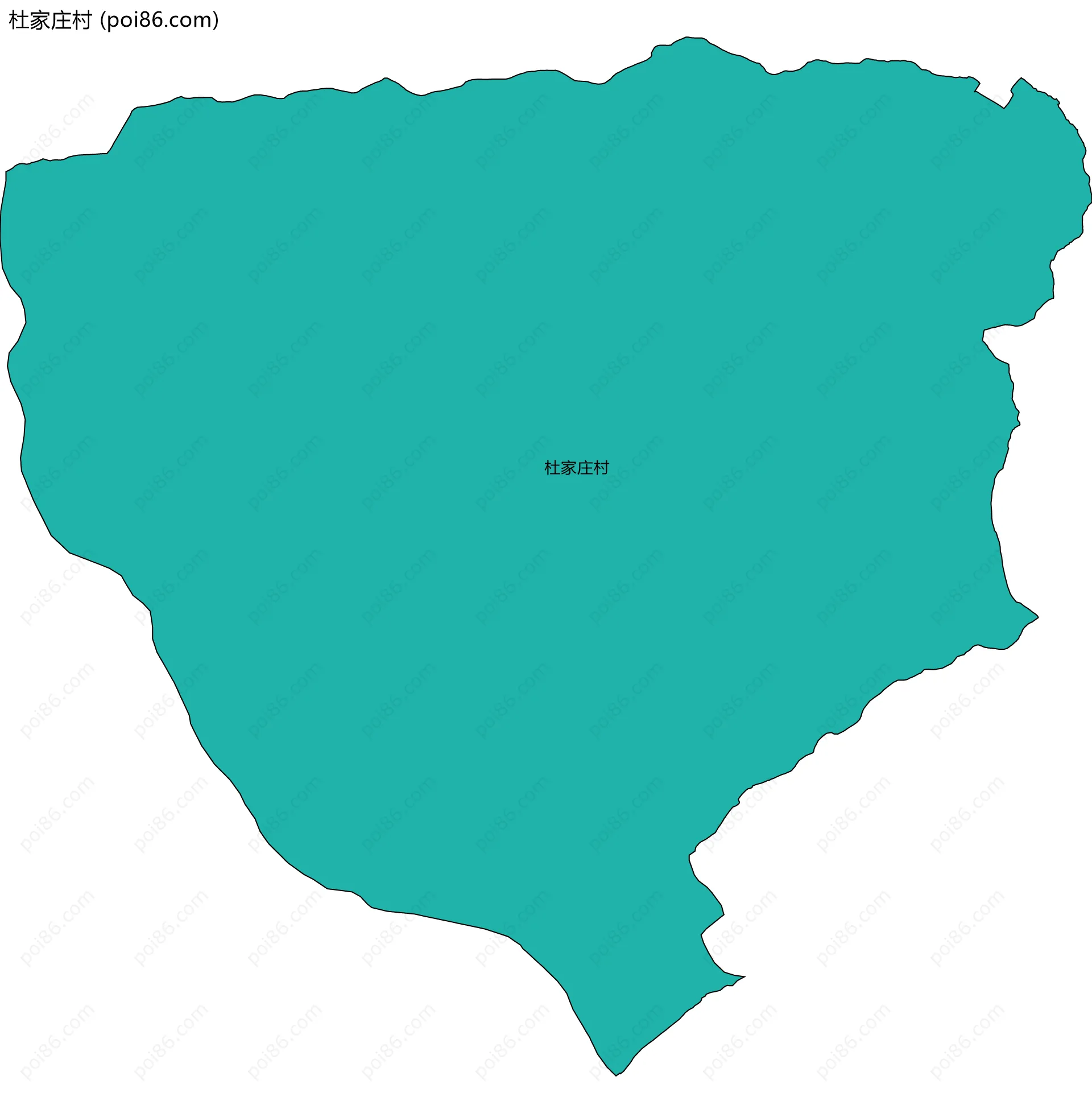 杜家庄村边界地图