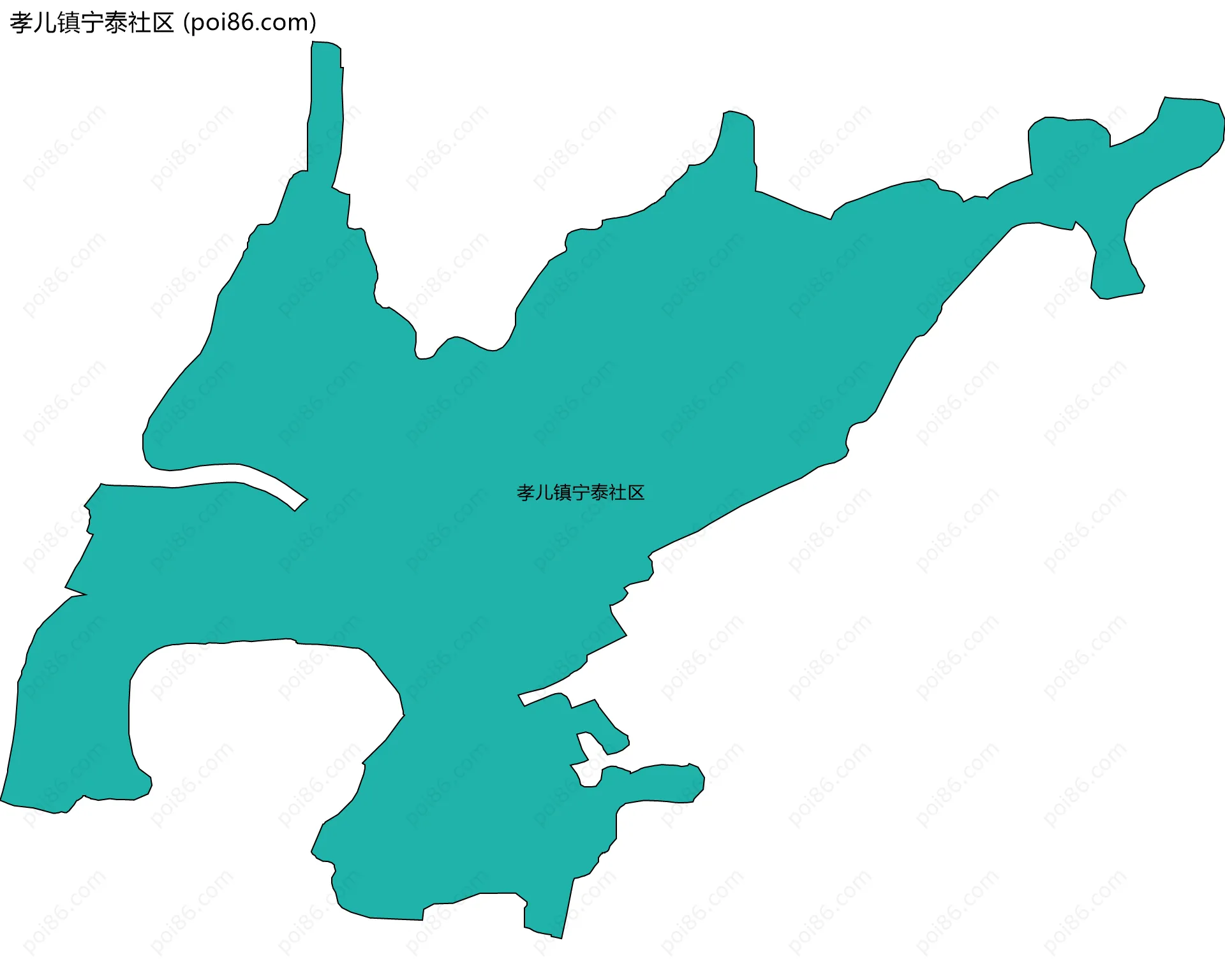 孝儿镇宁泰社区边界地图