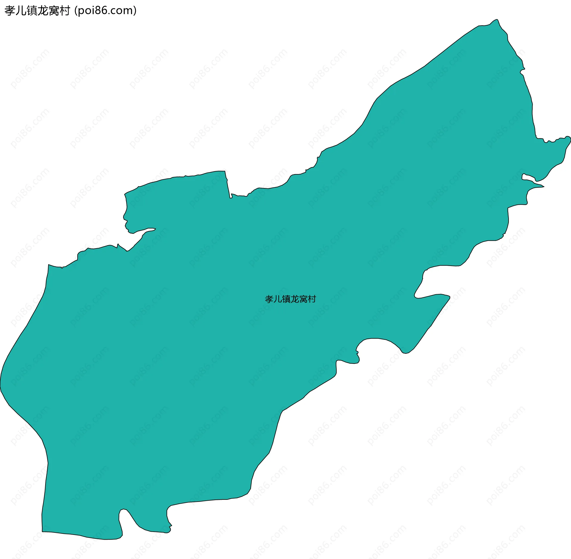 孝儿镇龙窝村边界地图