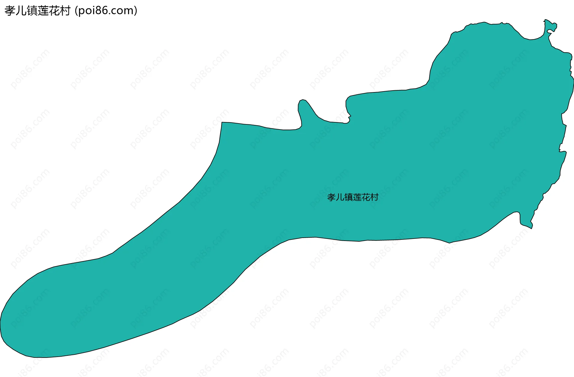 孝儿镇莲花村边界地图
