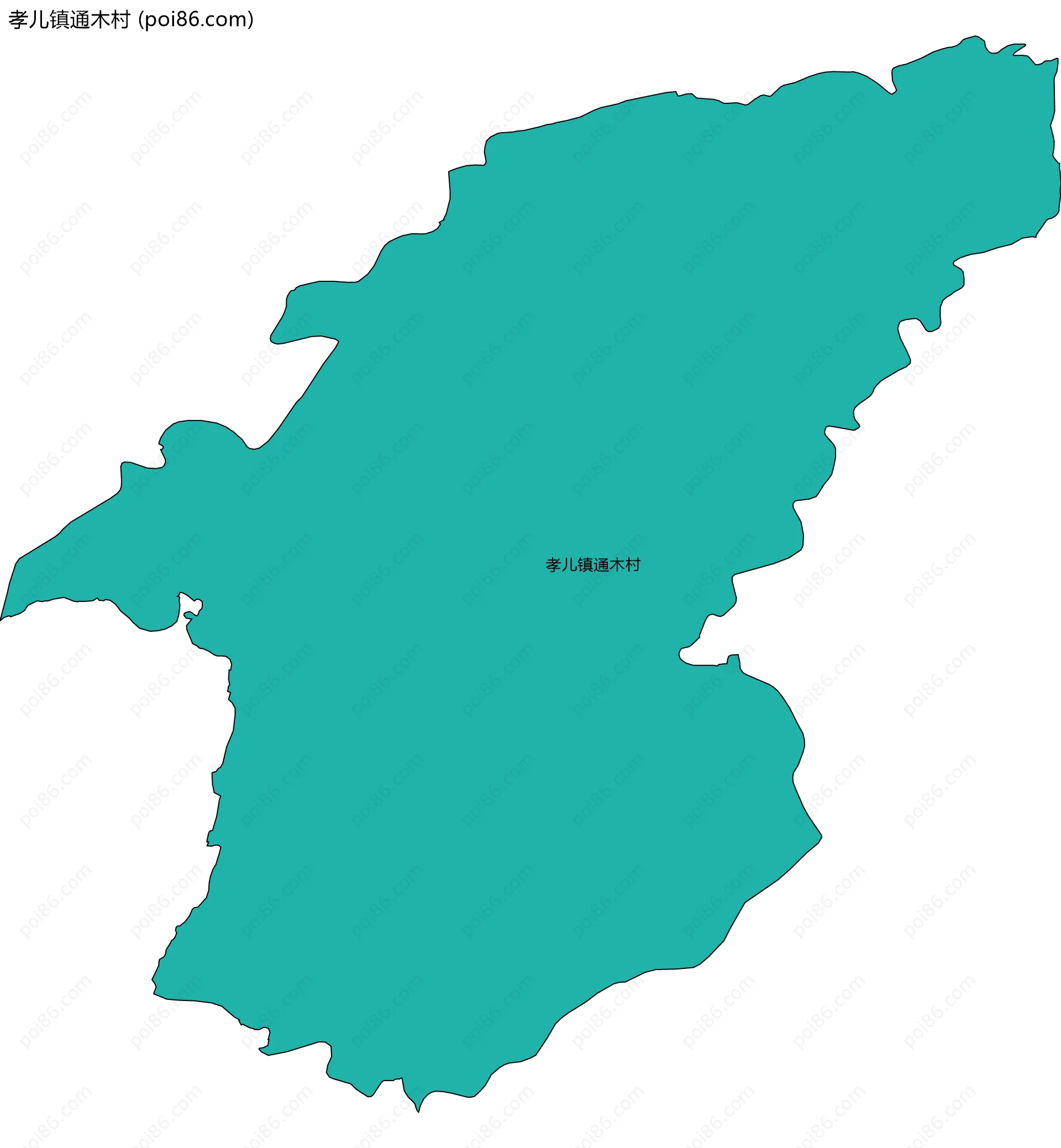 孝儿镇通木村边界地图