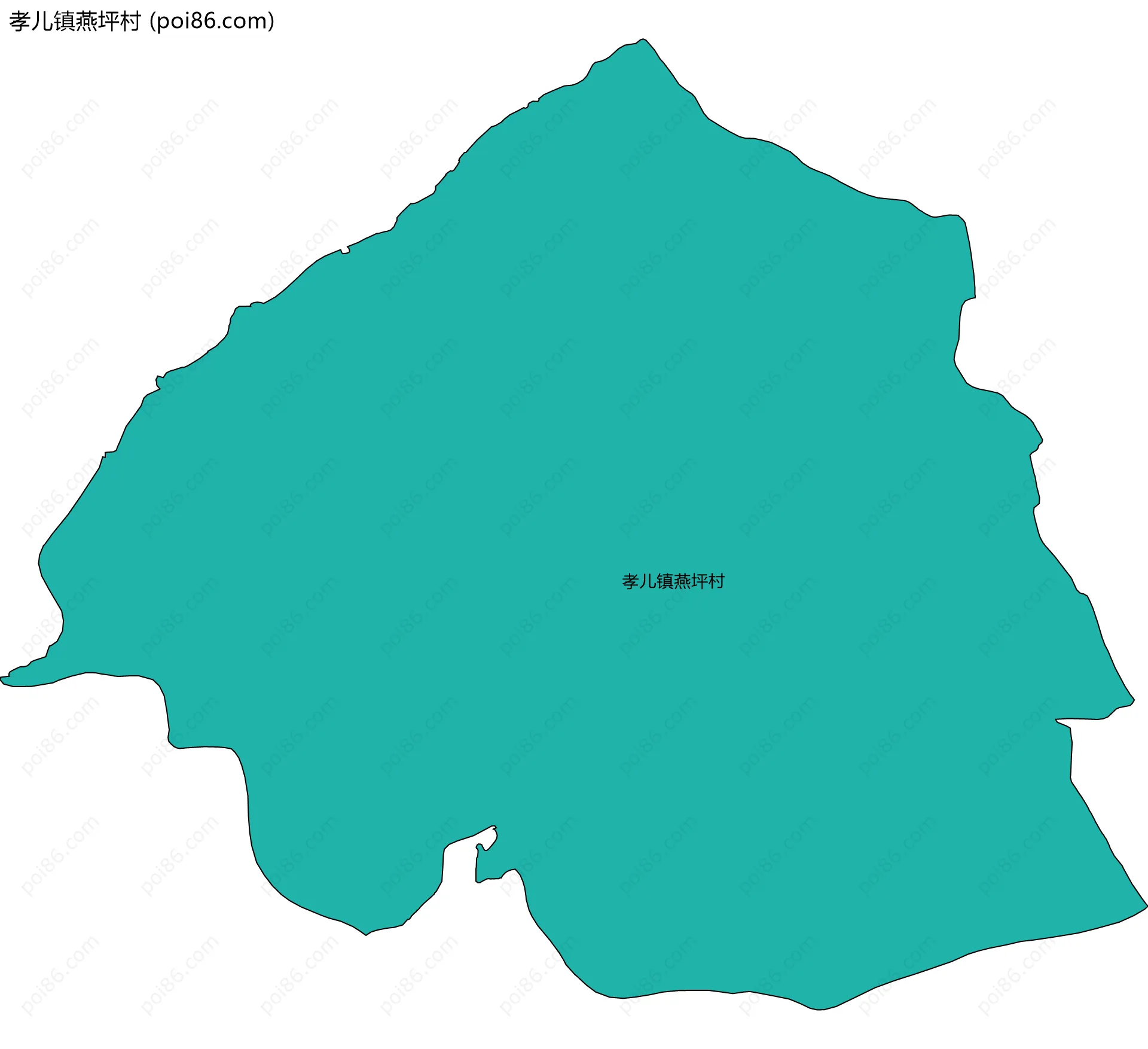 孝儿镇燕坪村边界地图