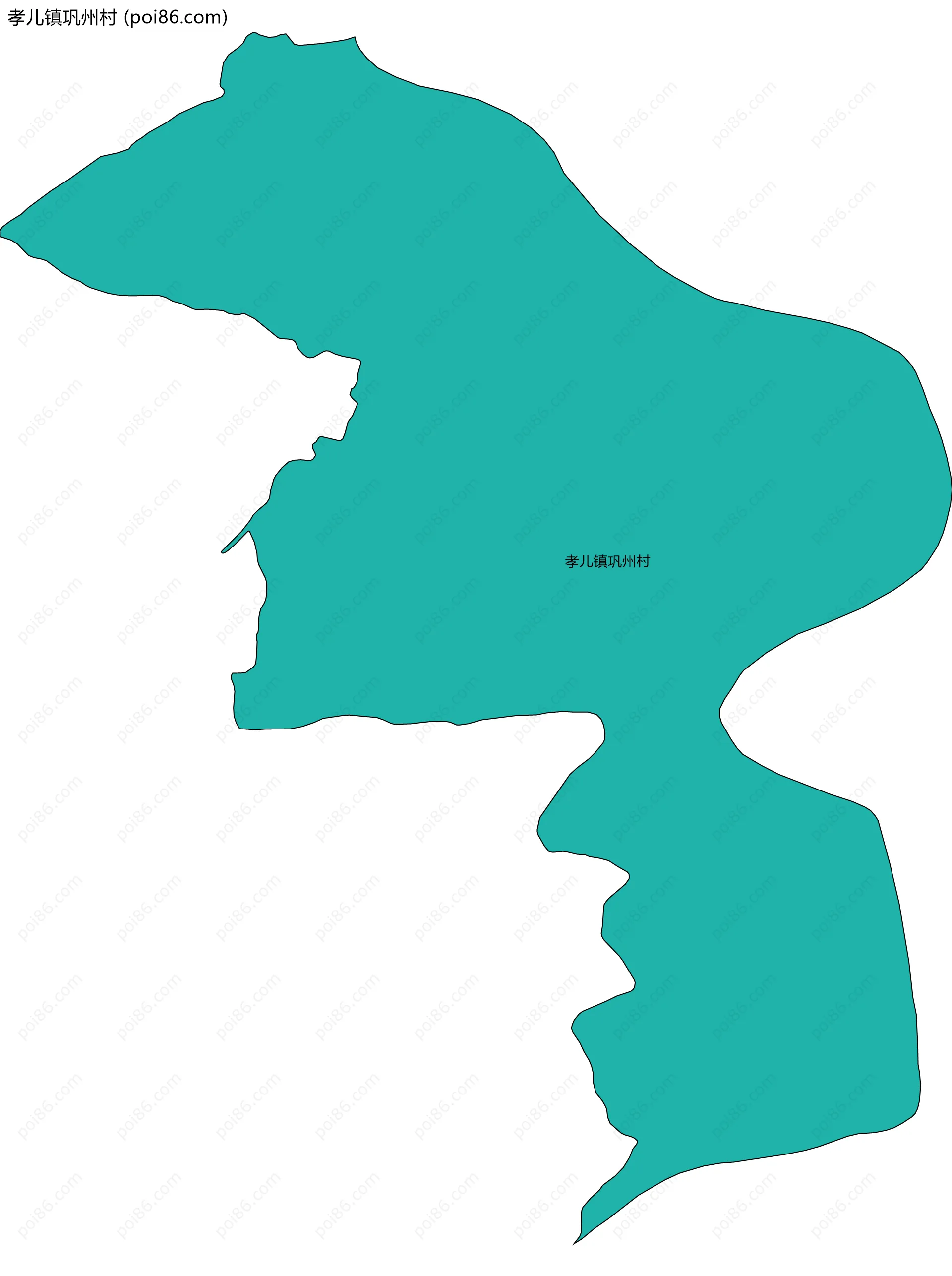 孝儿镇巩州村边界地图