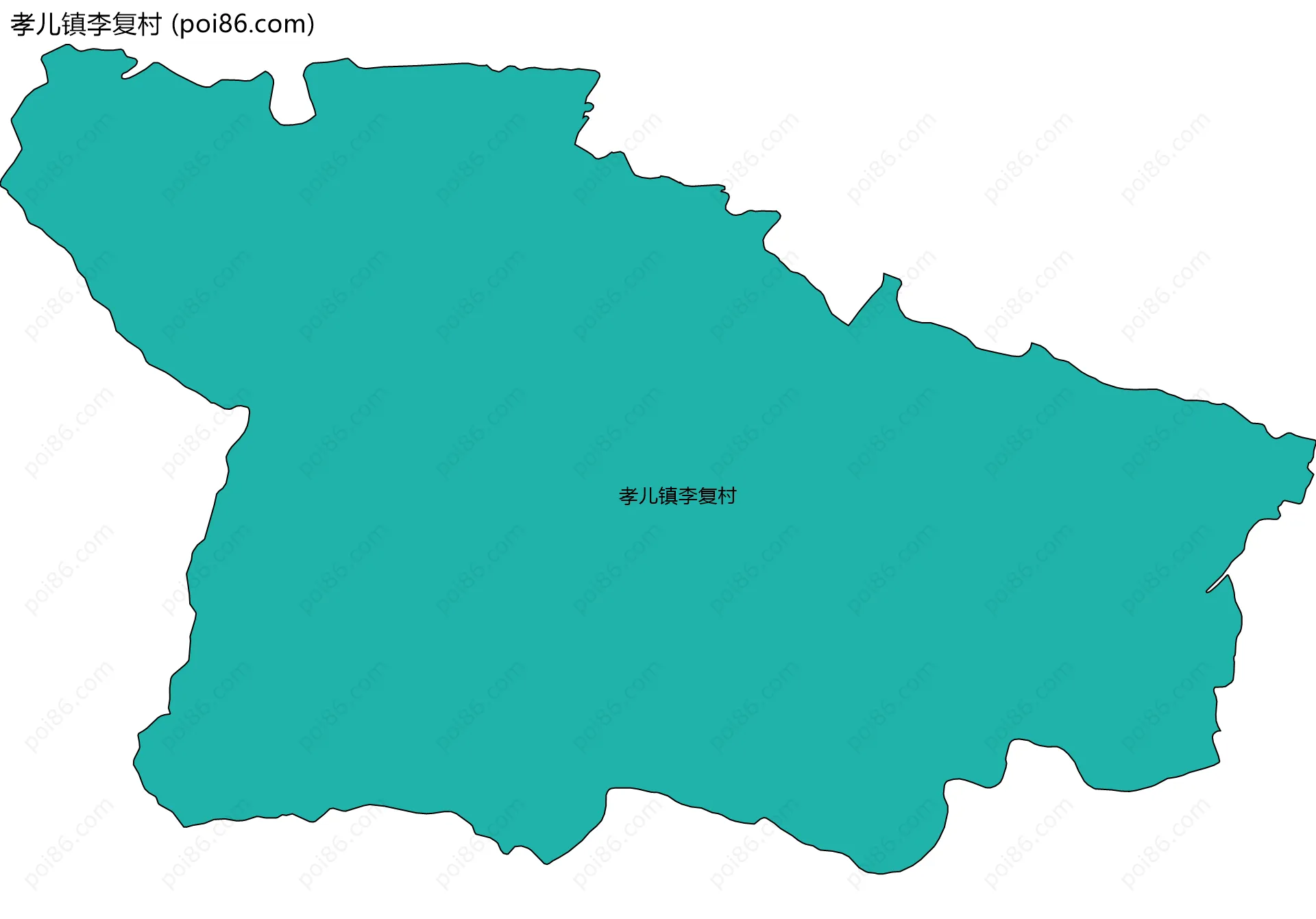 孝儿镇李复村边界地图