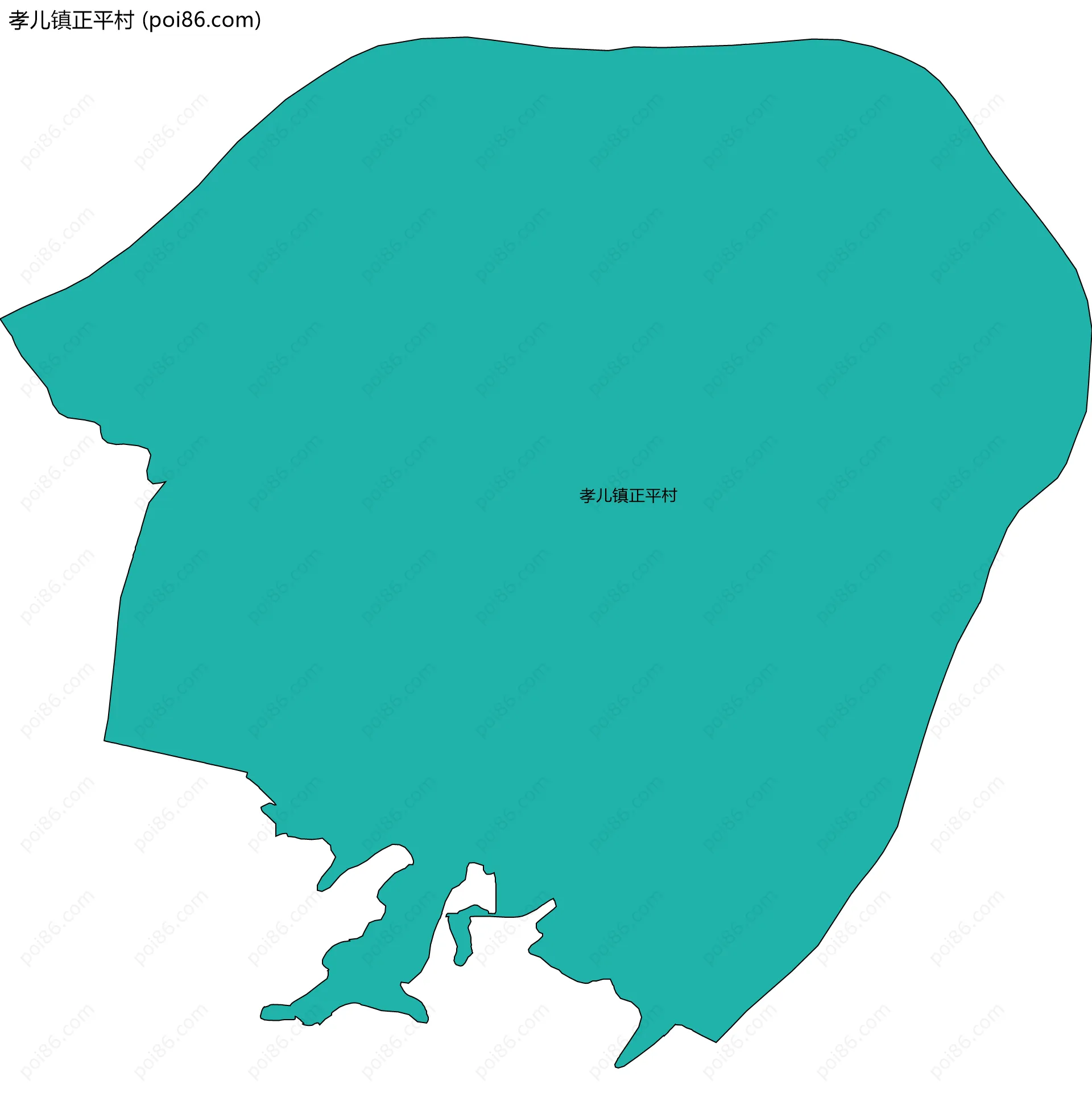 孝儿镇正平村边界地图