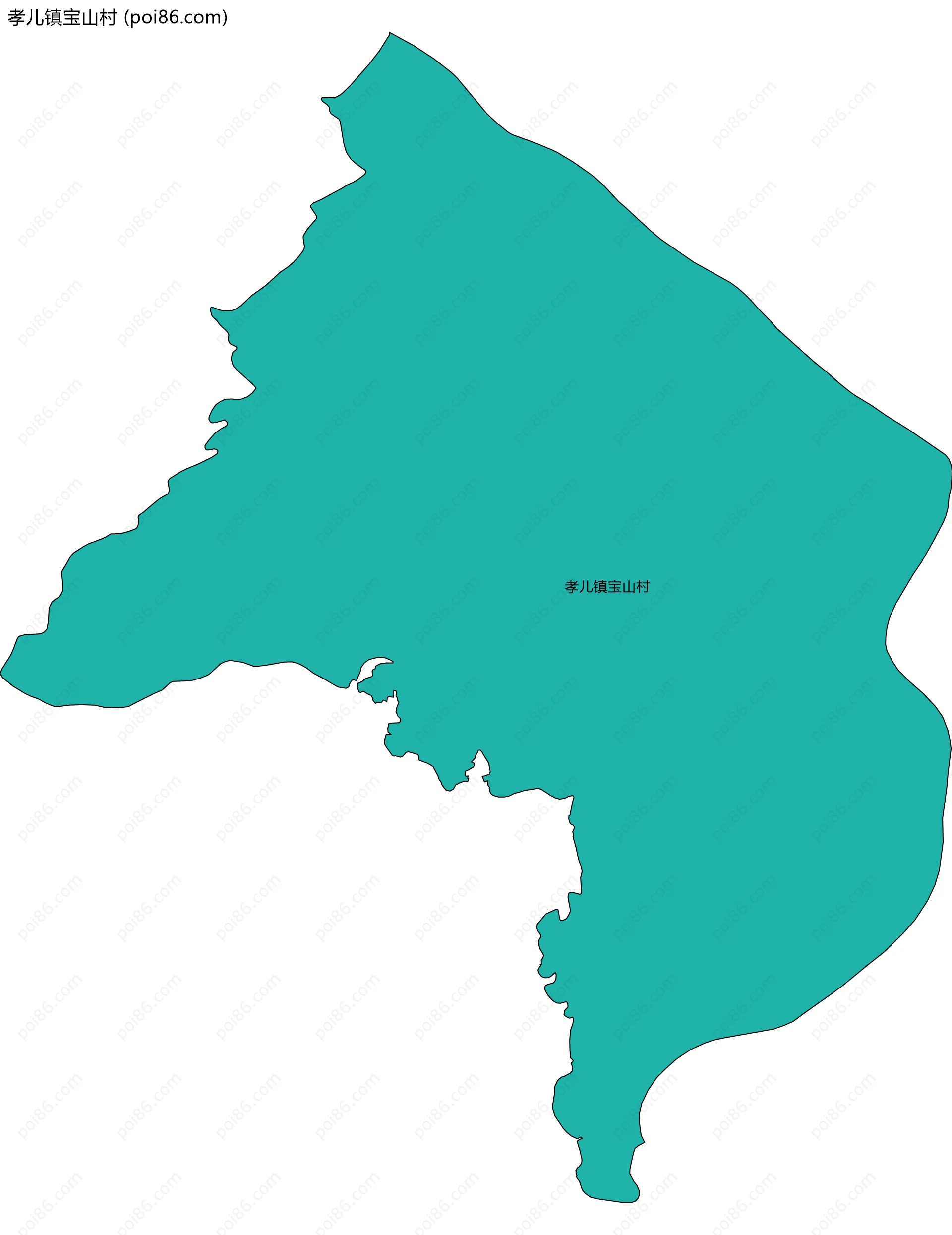 孝儿镇宝山村边界地图