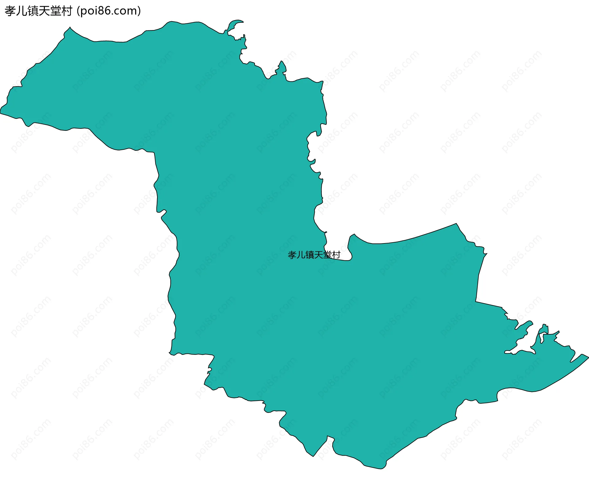 孝儿镇天堂村边界地图