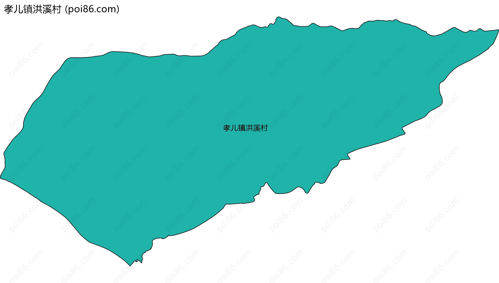 孝儿镇洪溪村边界地图