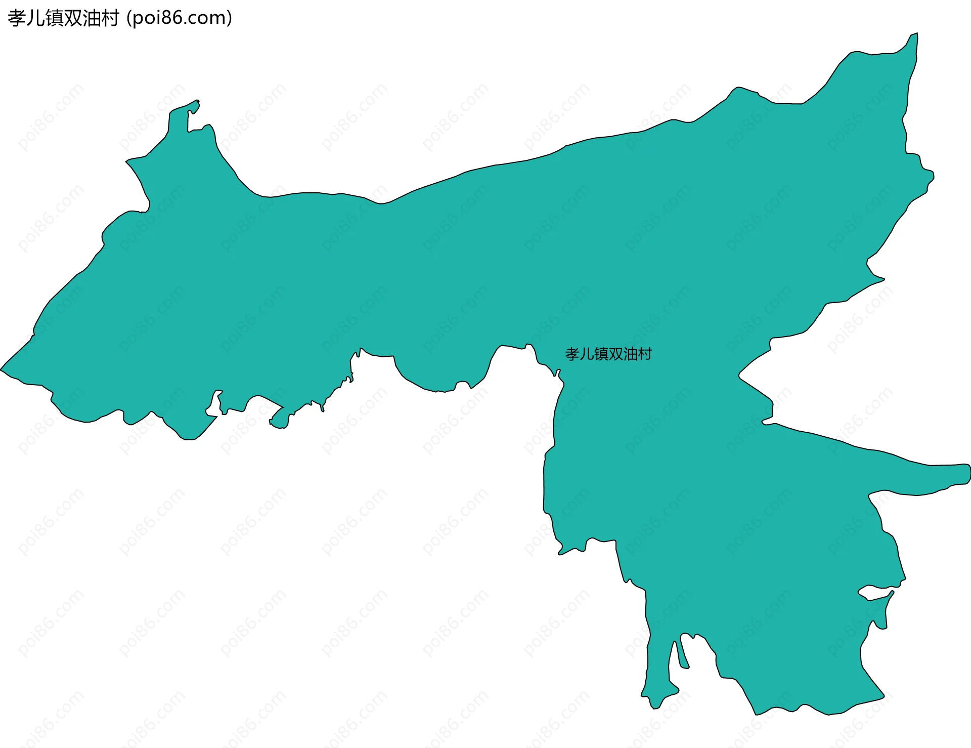孝儿镇双油村边界地图