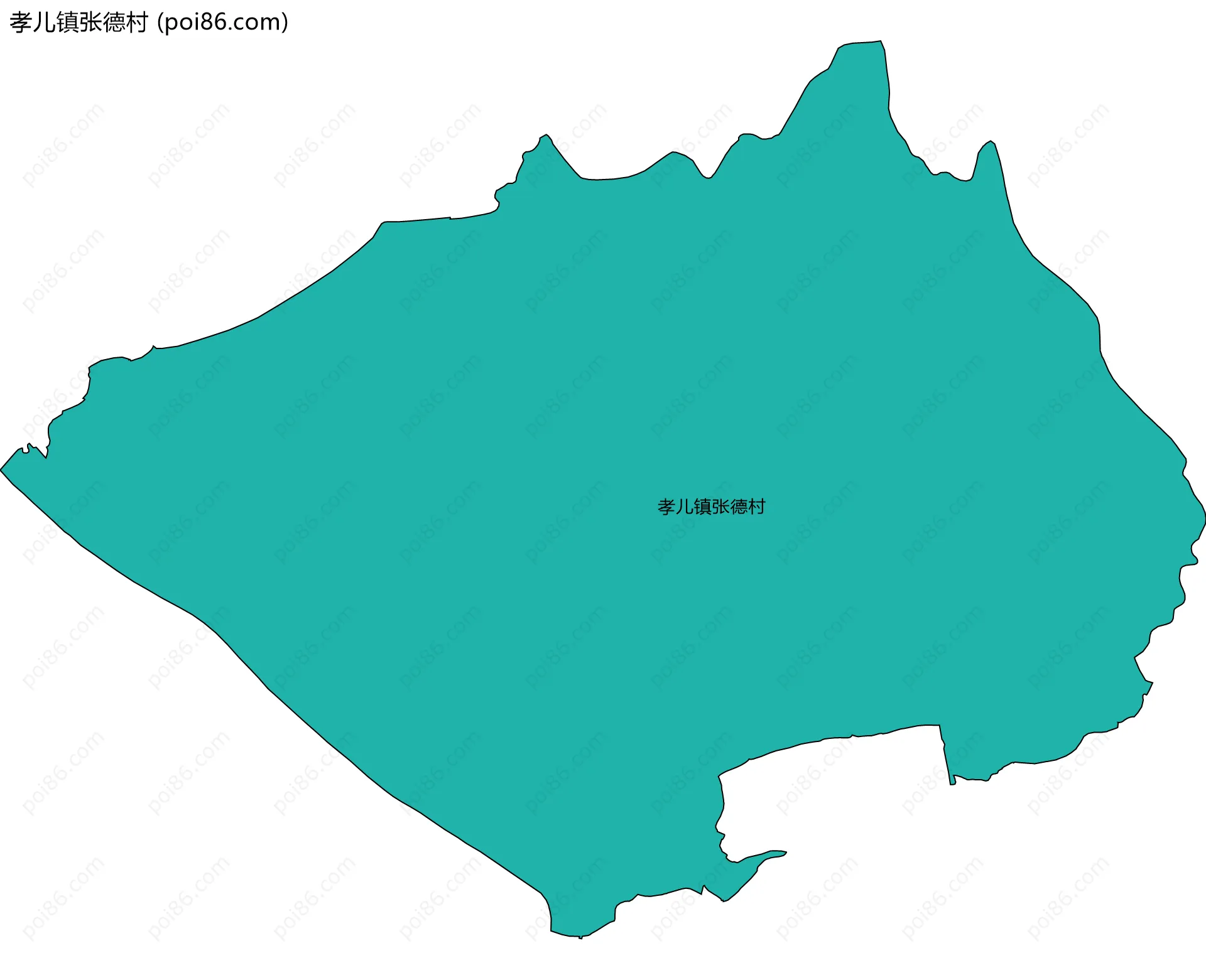 孝儿镇张德村边界地图