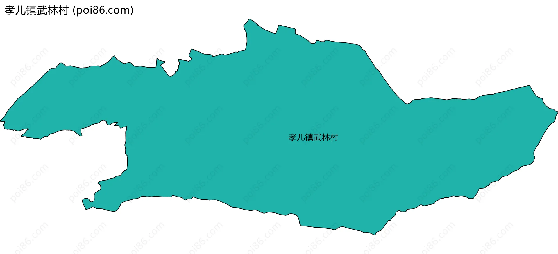 孝儿镇武林村边界地图